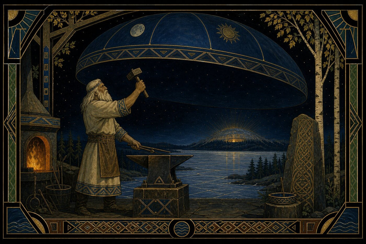 Original illustration for Ilmarinen Forges the Sky