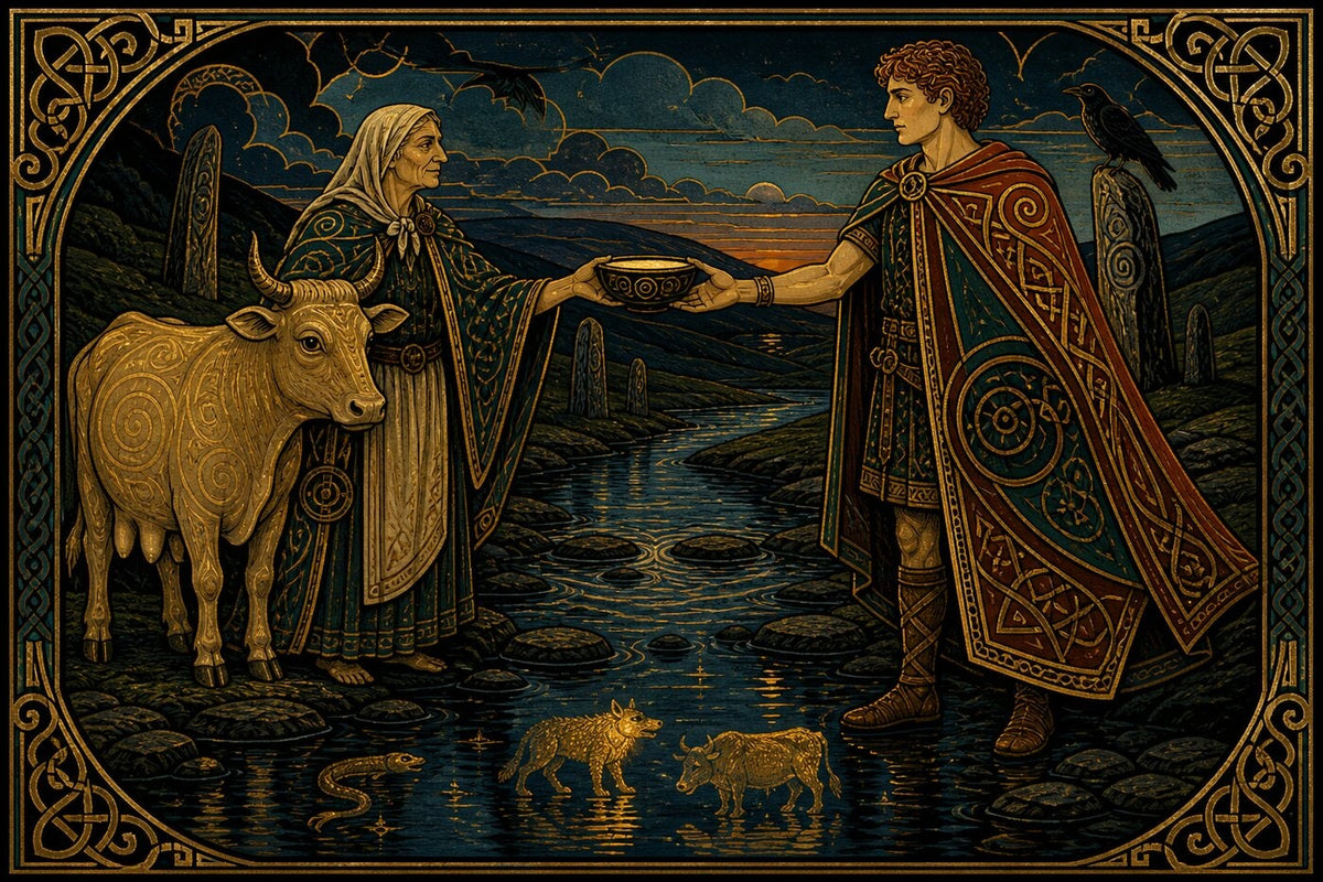 Original illustration for The Morrígan and Cú Chulainn