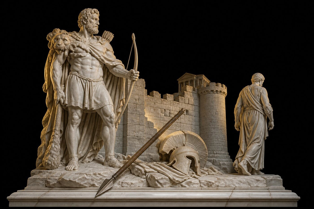 Original illustration for Heracles Attacks Pylos