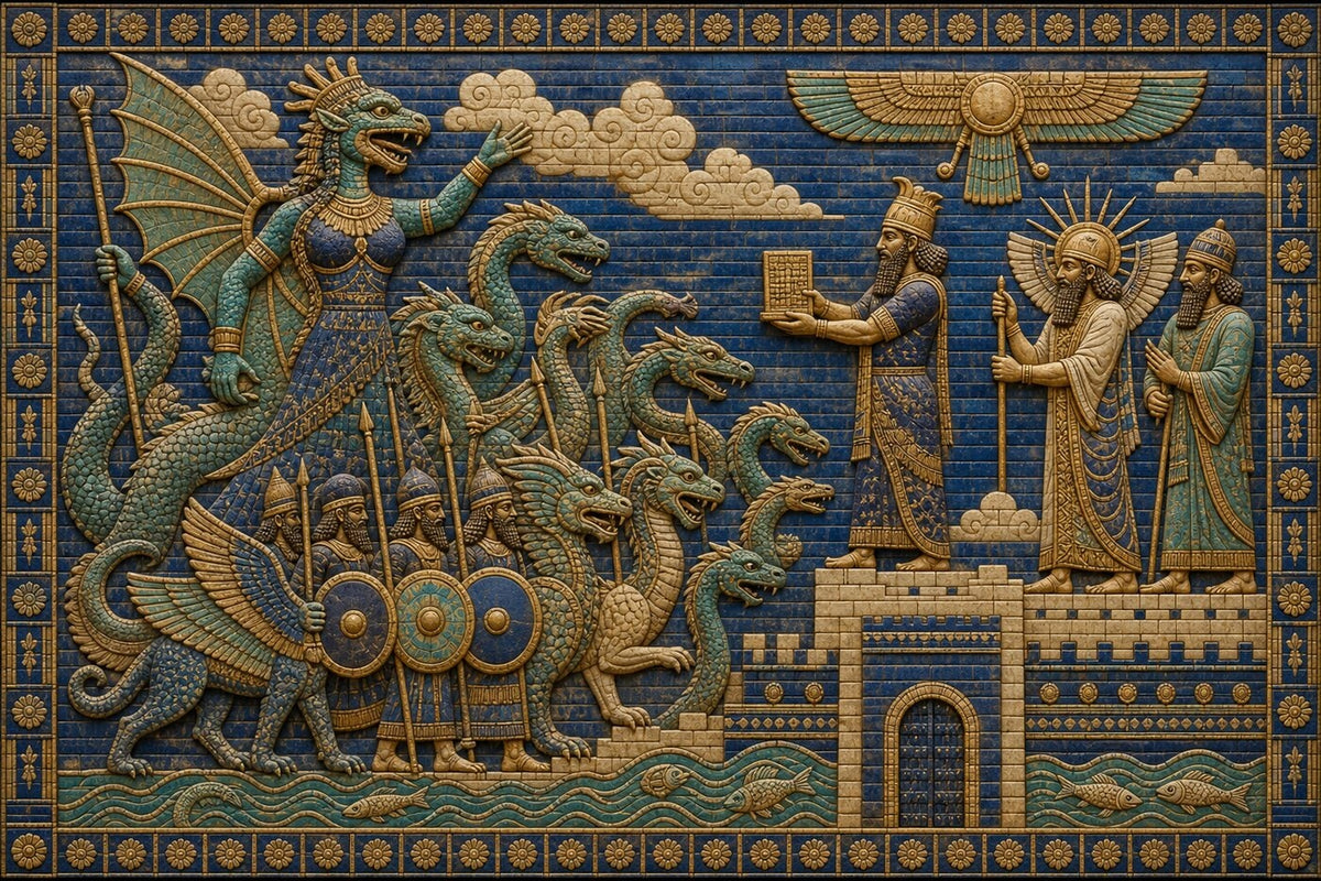 Original illustration for Tiamat Raises Her War Host
