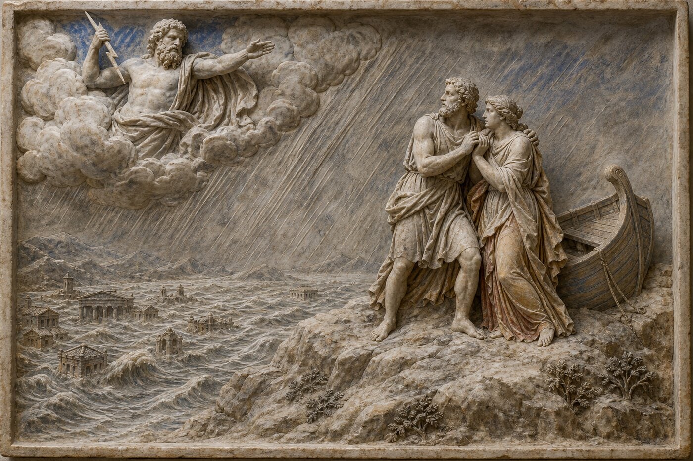 Original illustration for The Flood of Deucalion