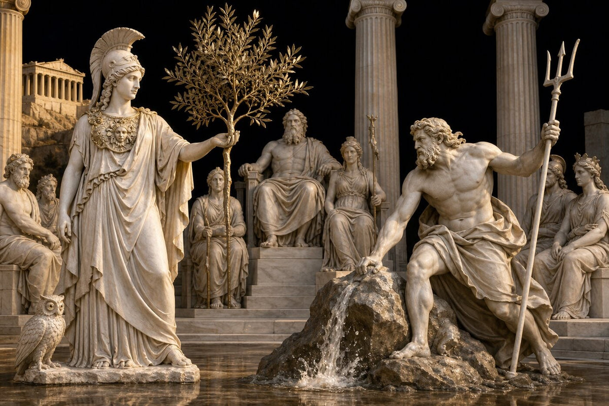 Original illustration for Athena Establishes the Areopagus