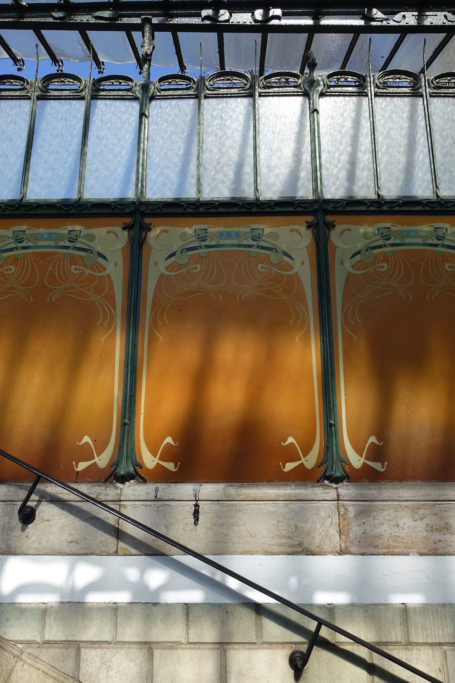 Hector Guimard, Porte Dauphine Metro entrance, Paris. Cast iron and glass, c. 1900.