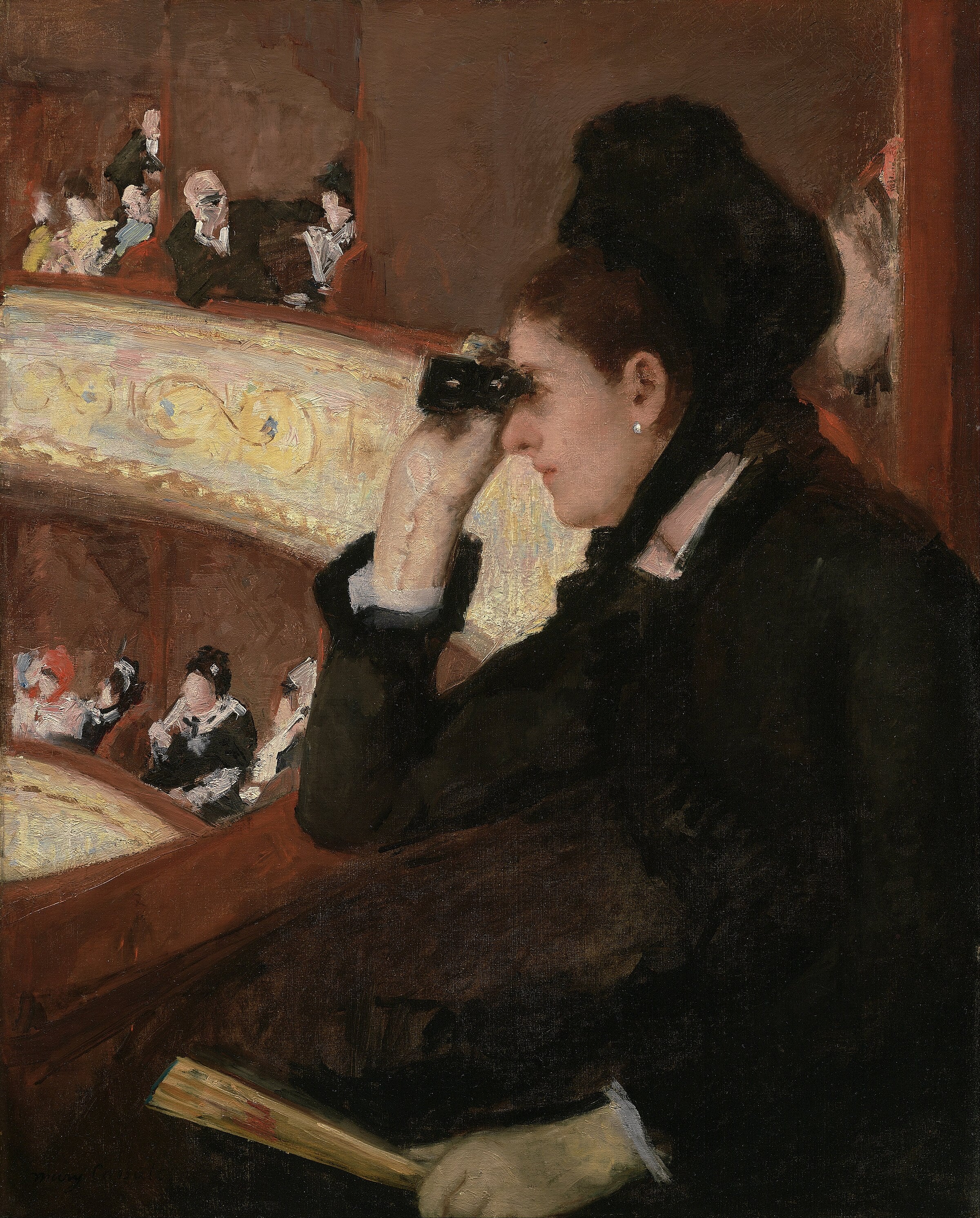 Mary Cassatt, In the Loge, 1878. Museum of Fine Arts, Boston.