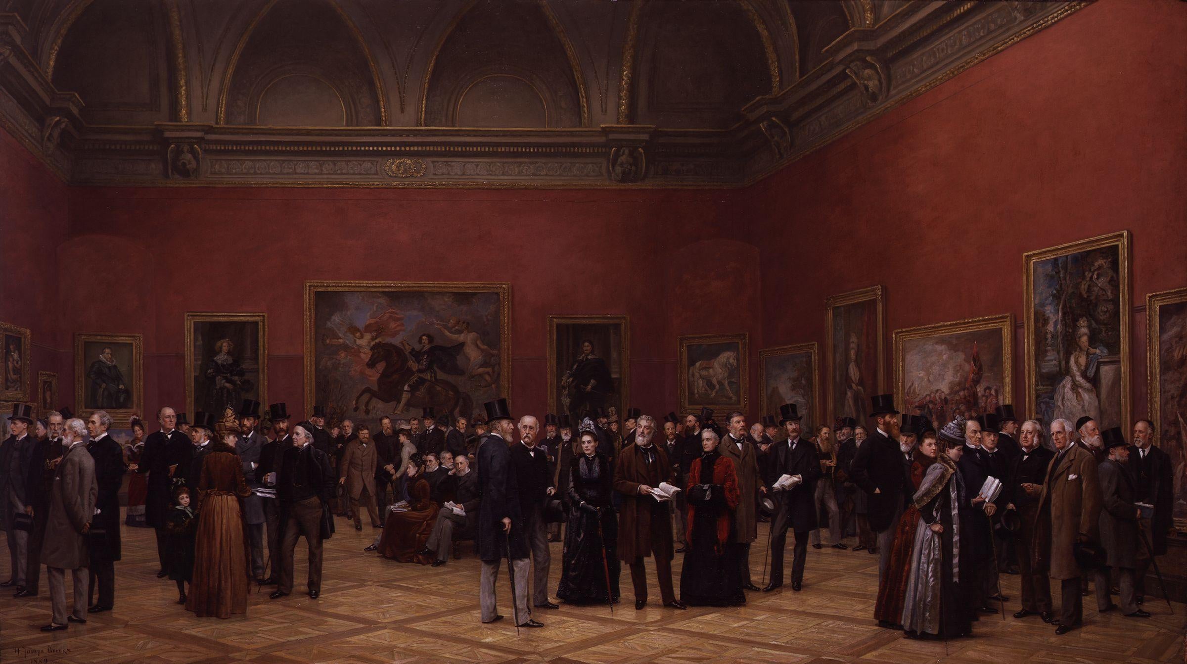 Henry Jamyn Brooks, Private View of the Old Masters Exhibition, Royal Academy, 1888. Oil on canvas.
