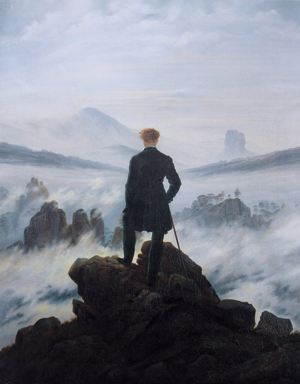 Caspar David Friedrich, Wanderer above the Sea of Fog, c. 1818. Hamburger Kunsthalle.