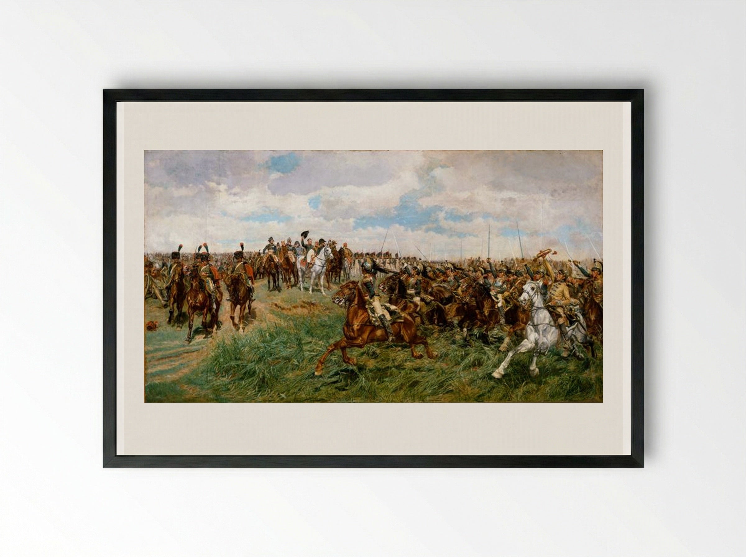 1807, Friedland - Ernest Meissonier - Framed Print Black