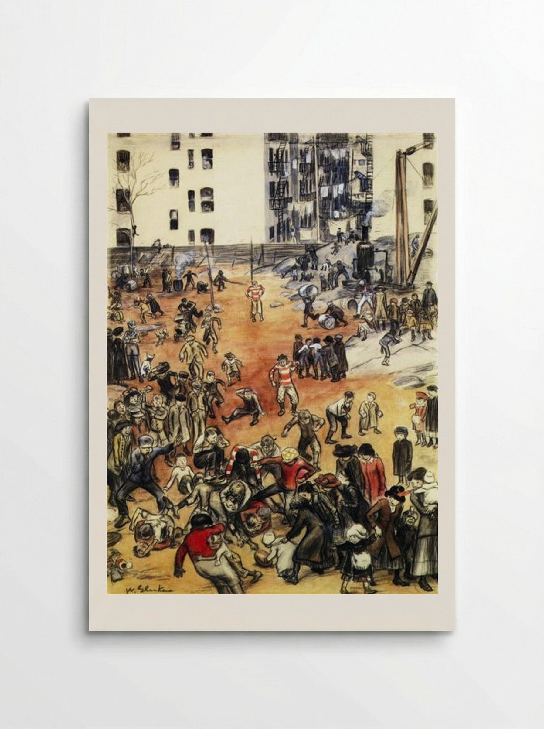 1911 For the Championship of the Backlot League - William James Glackens - Poster