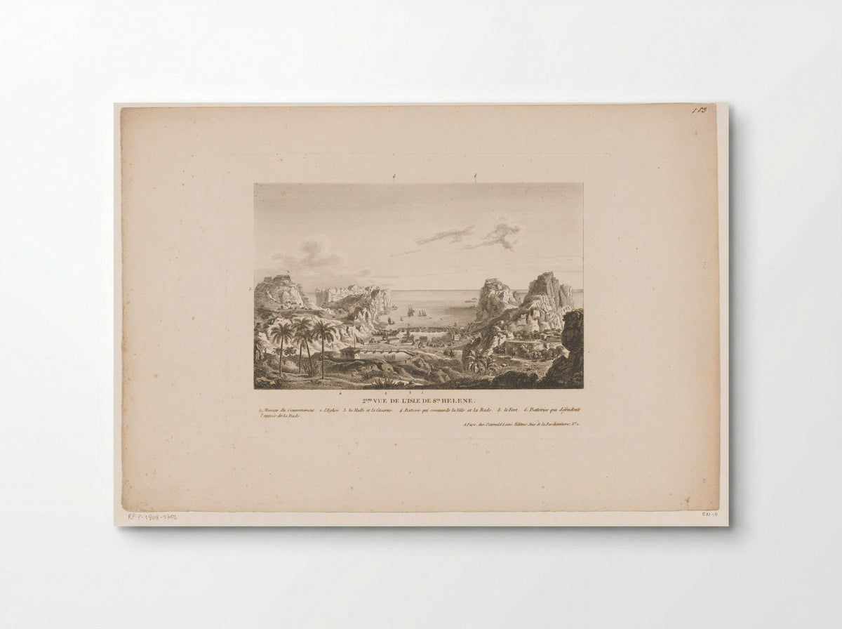 2ème Vue de l'Isle de St. Hélène - Jean Jérôme Baugean - Poster