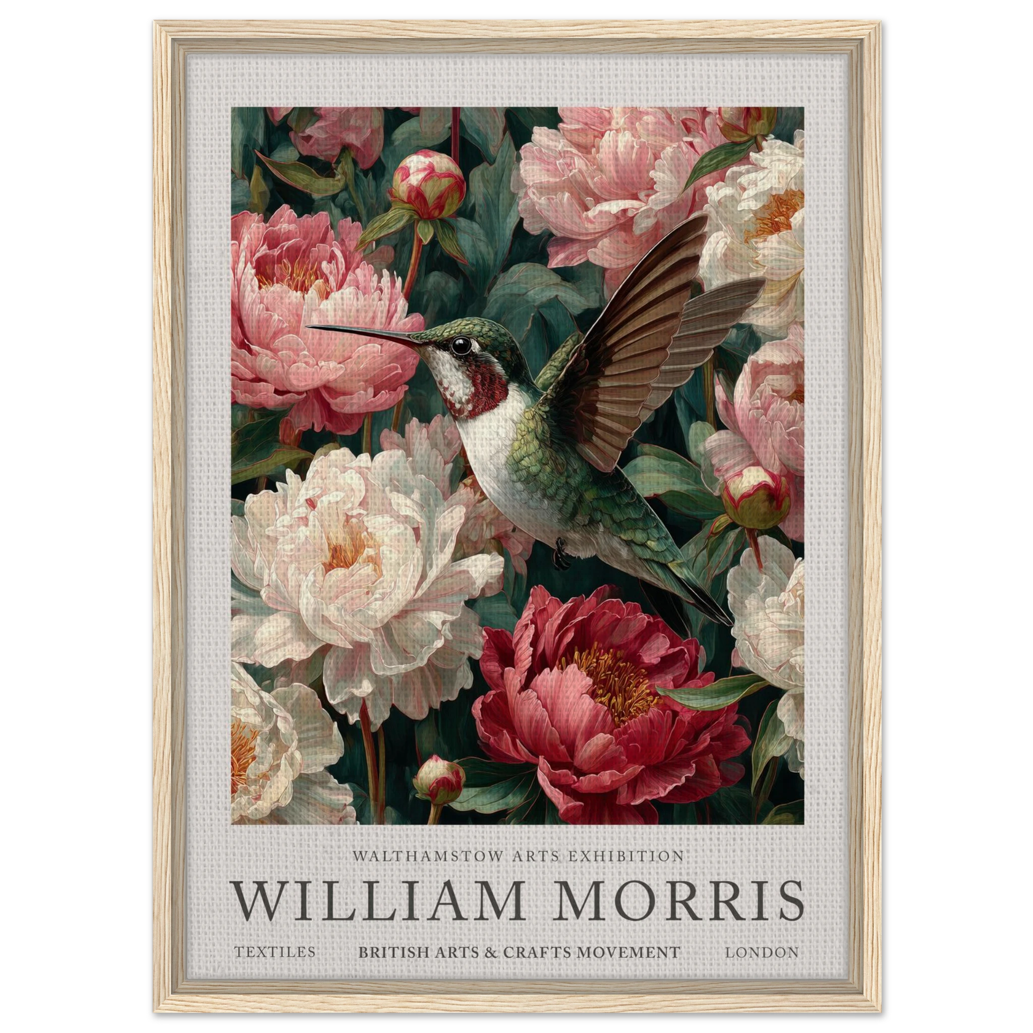 Peony Hummingbird Flight - William Morris