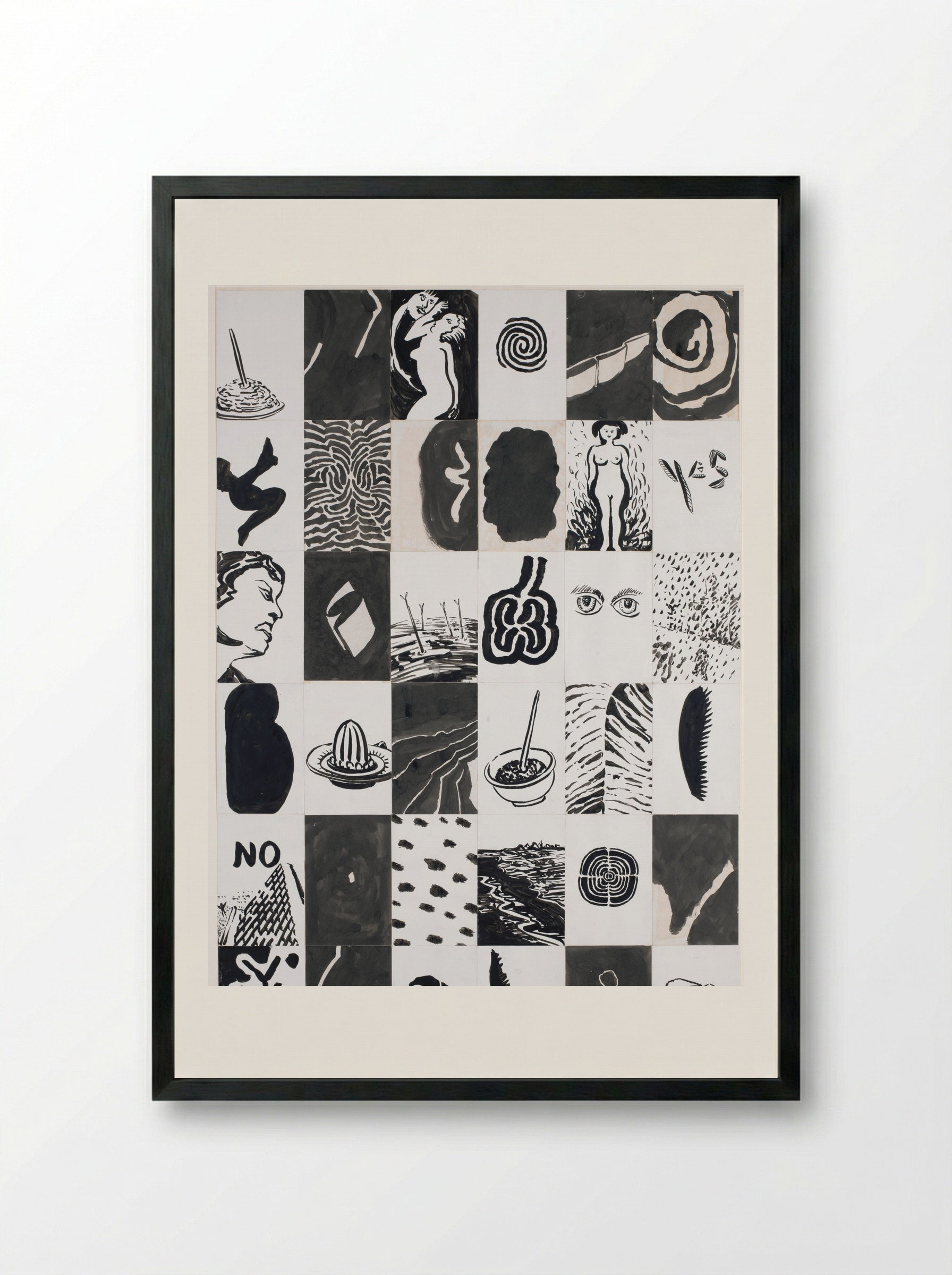 36 voorstellingen, waaronder citruspers - Pieter Holstein - Framed Print Black