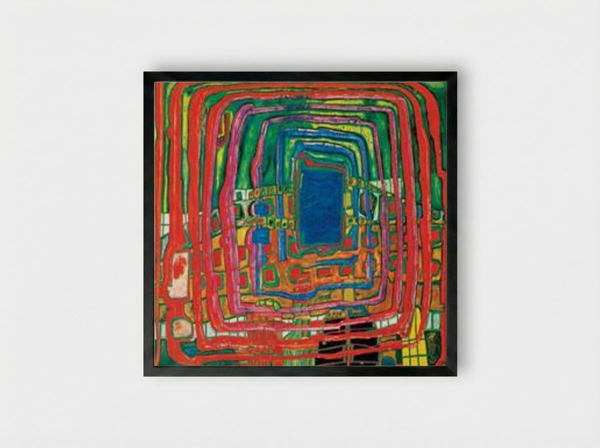 433 The I Still Do Not Know - Friedensreich Hundertwasser - Framed Print Black
