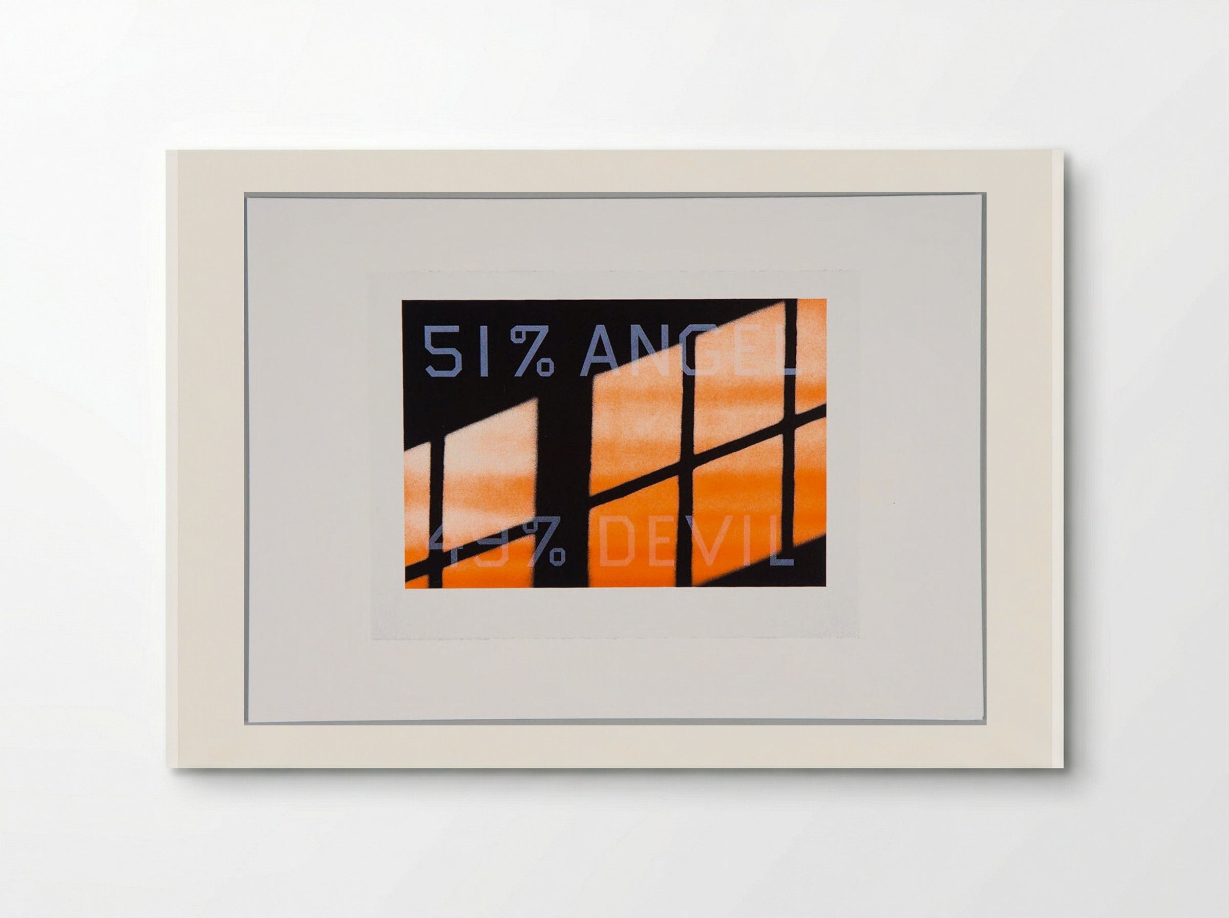 51% Angel / 49% Devil - Edward Ruscha - Poster
