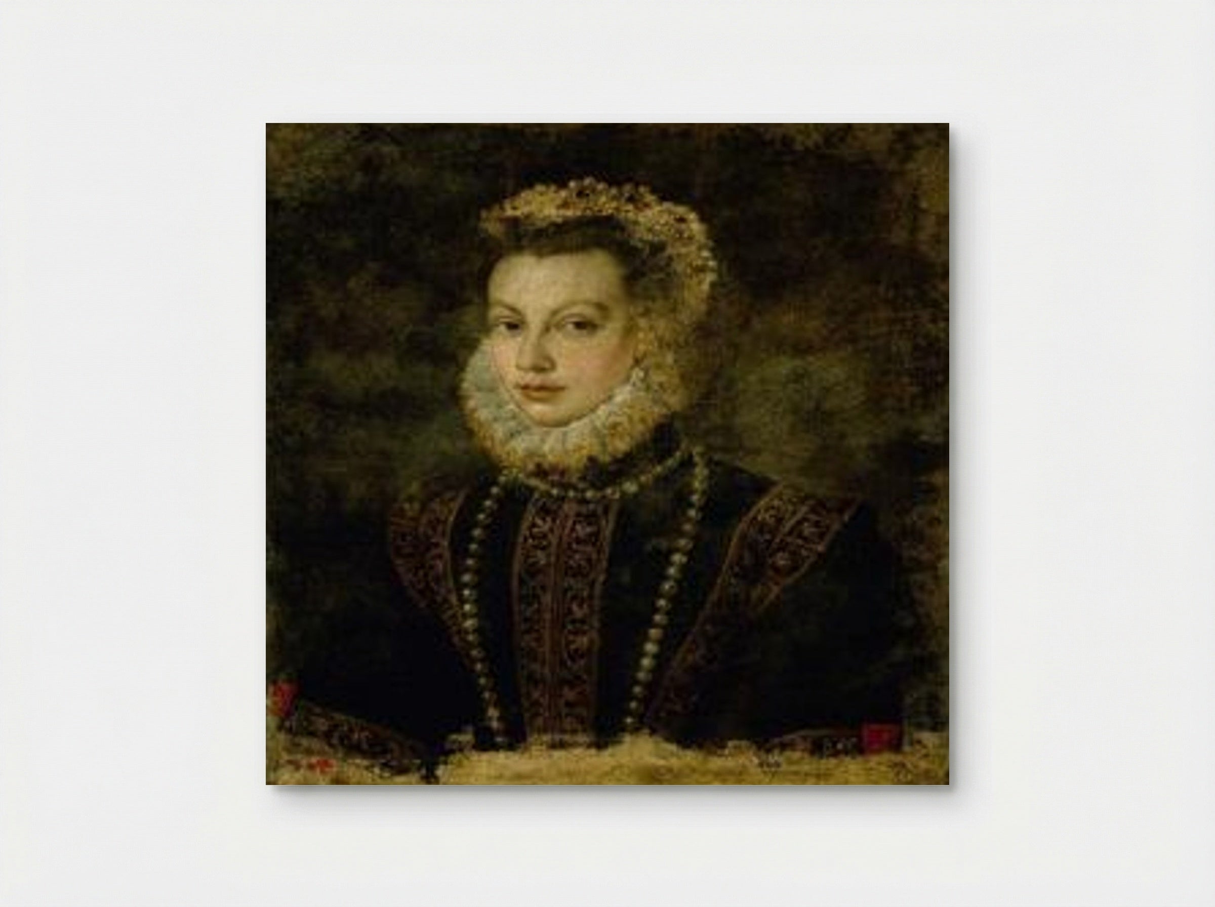 Portrait of Queen Elisabeth of Spain - Sofonisba Anguissola - Poster
