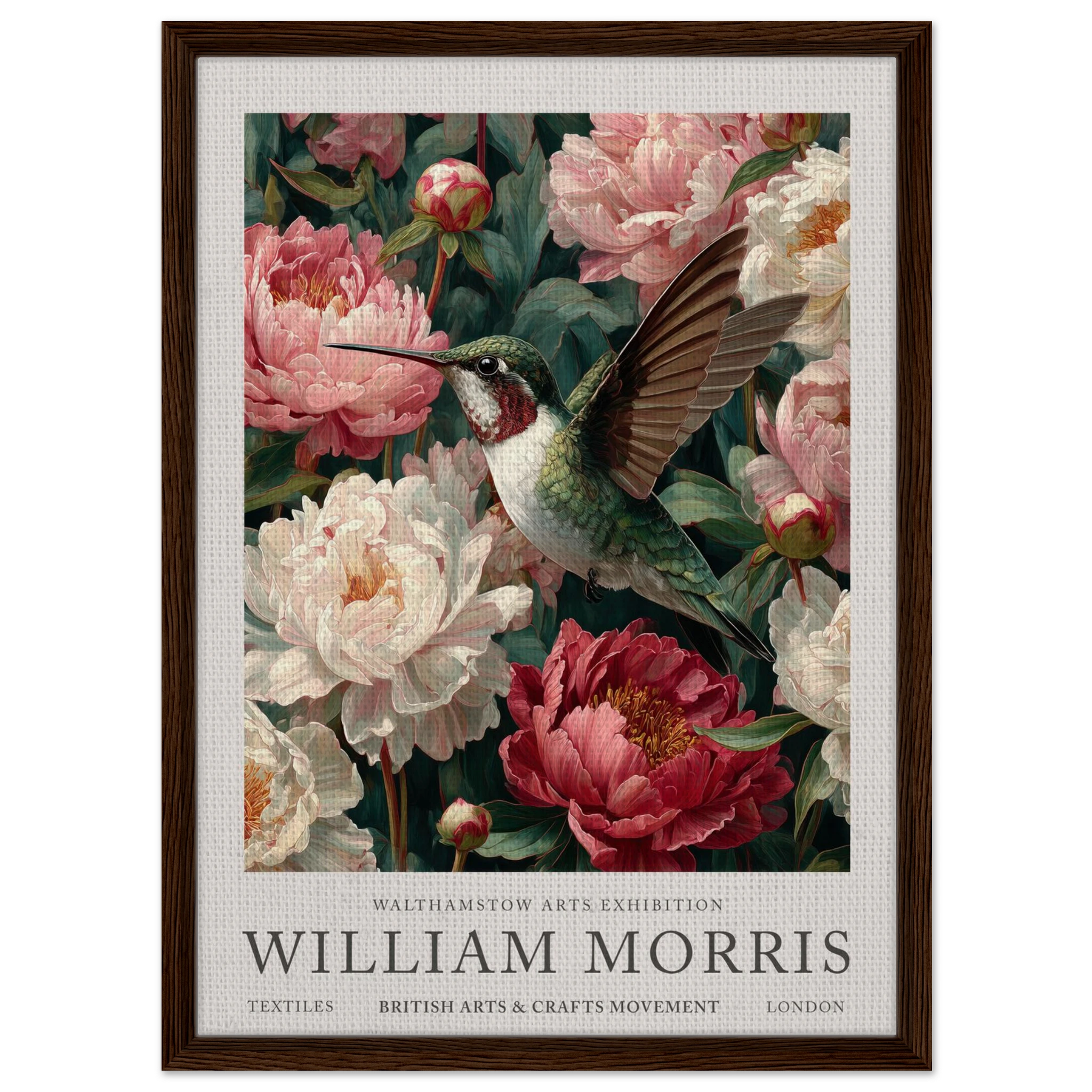 Peony Hummingbird Flight - William Morris