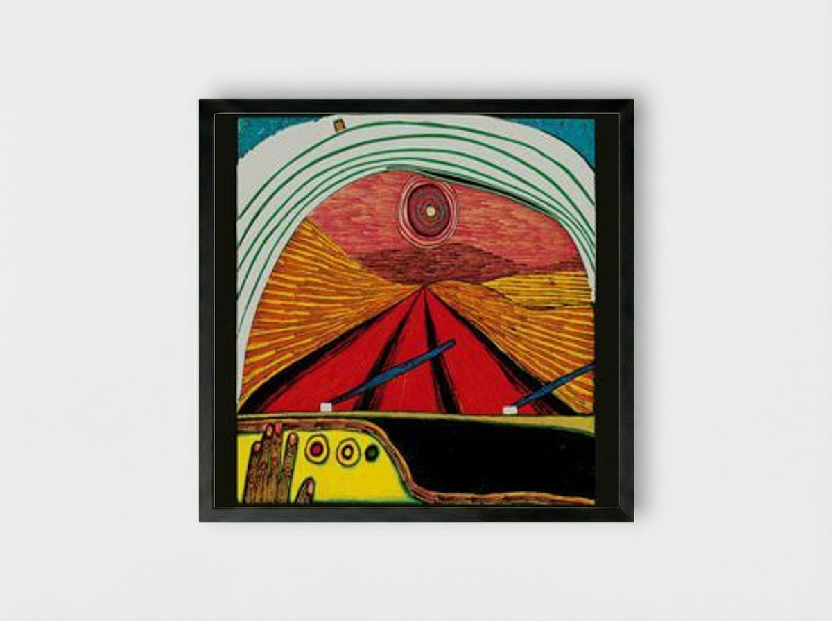 626 The Way to You - Friedensreich Hundertwasser - Framed Print Black