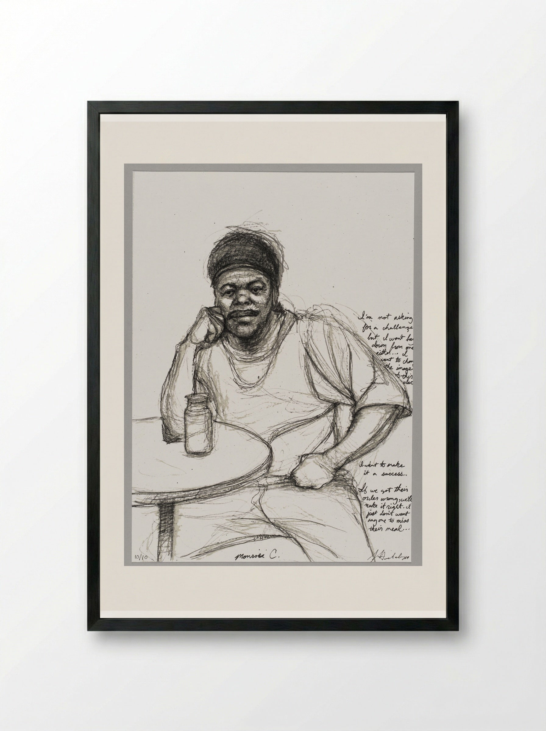 99% NO.57 Monroe C. - Sedrick Huckaby - Framed Print Black