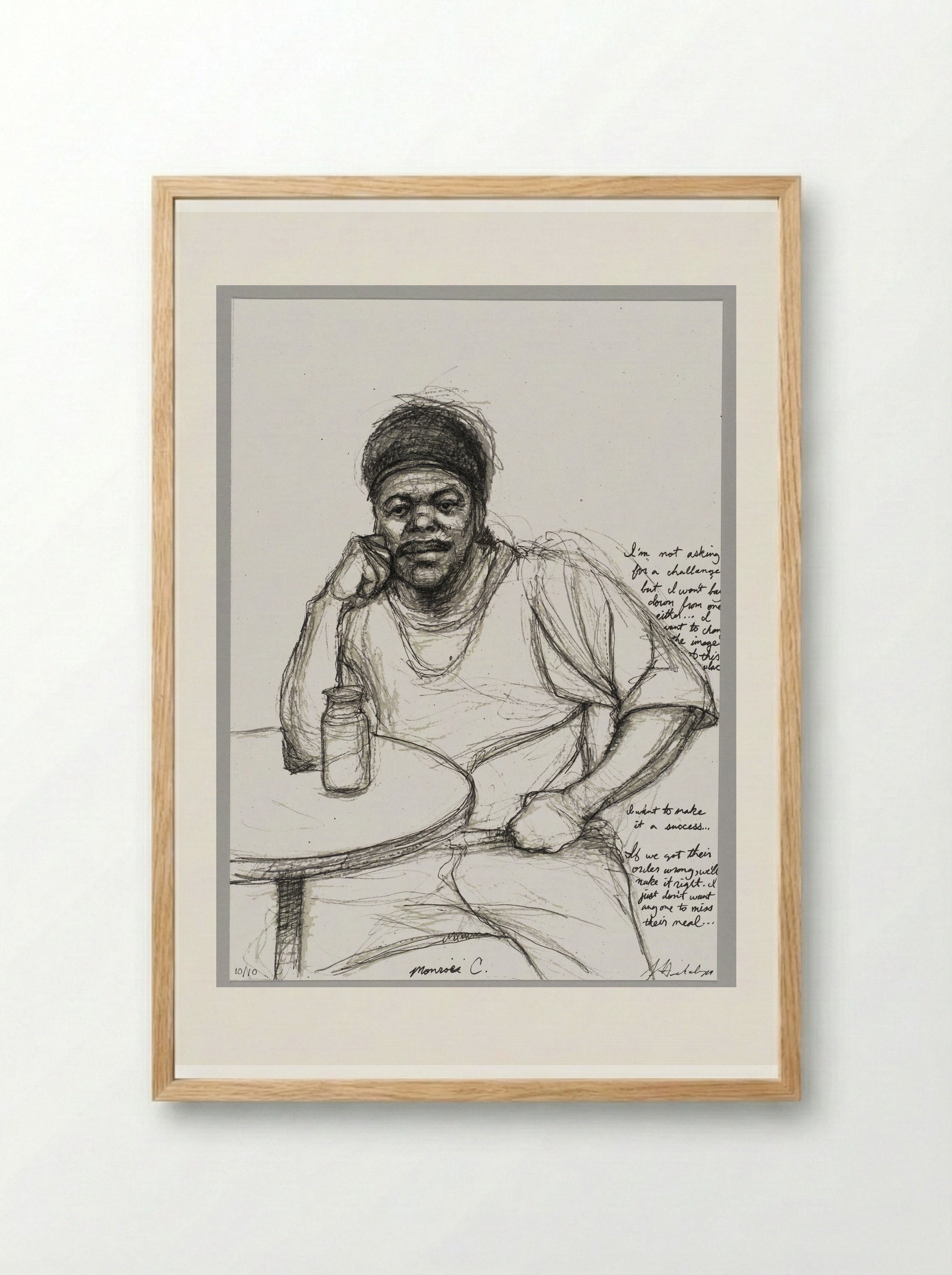 99% NO.57 Monroe C. - Sedrick Huckaby - Framed Print Wood