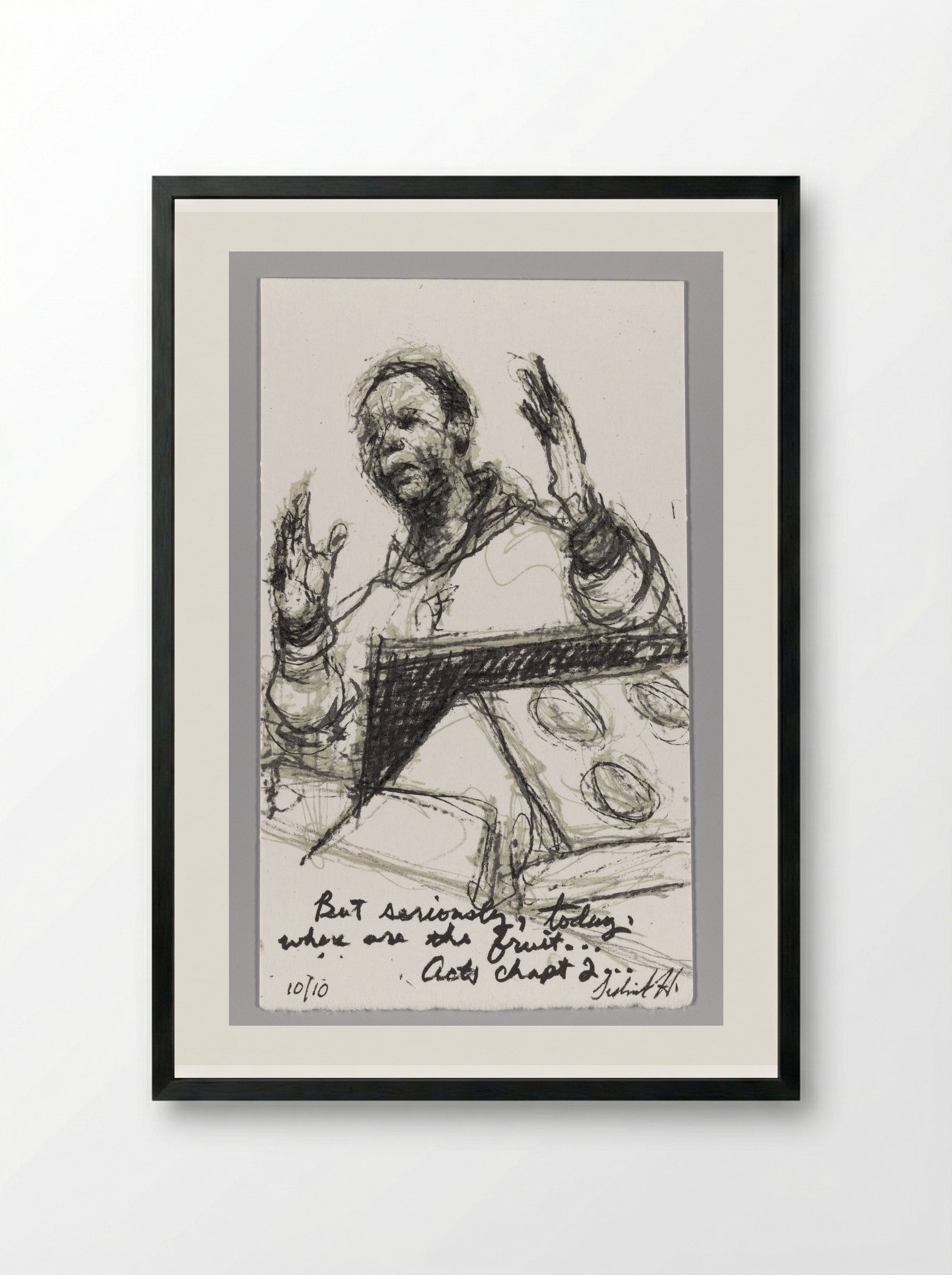 99% NO.97 - Sedrick Huckaby - Framed Print Black