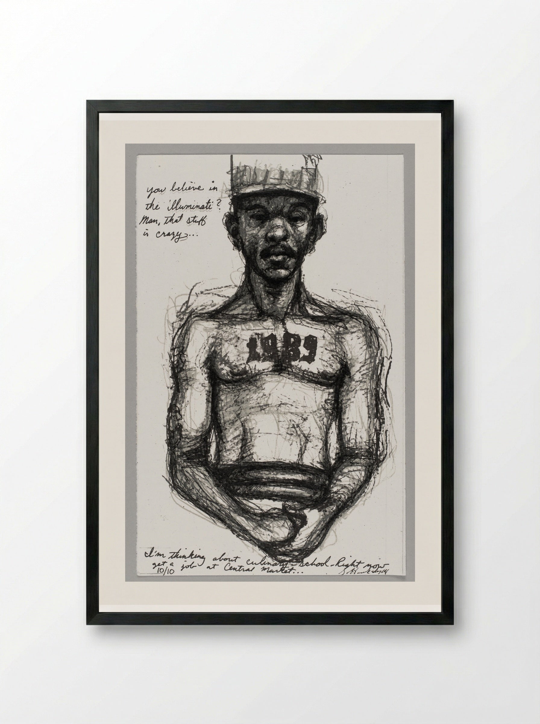 99% NO.12 DJ - Sedrick Huckaby - Framed Print Black