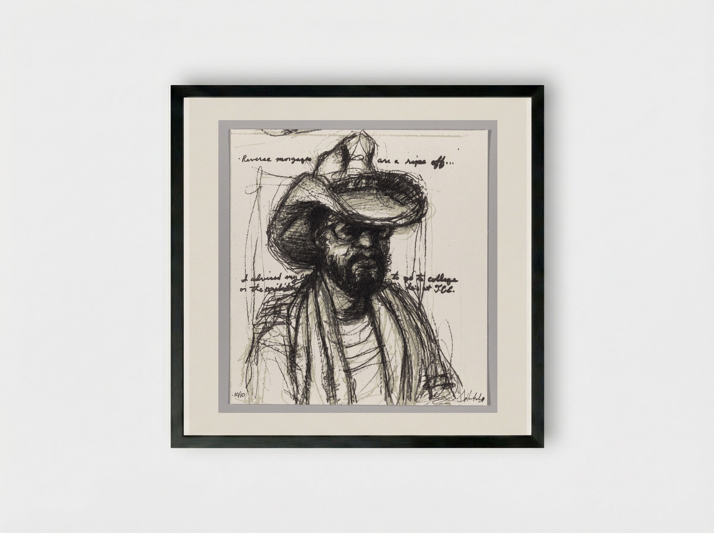 99% NO.73 Neighbor - Sedrick Huckaby - Framed Print Black