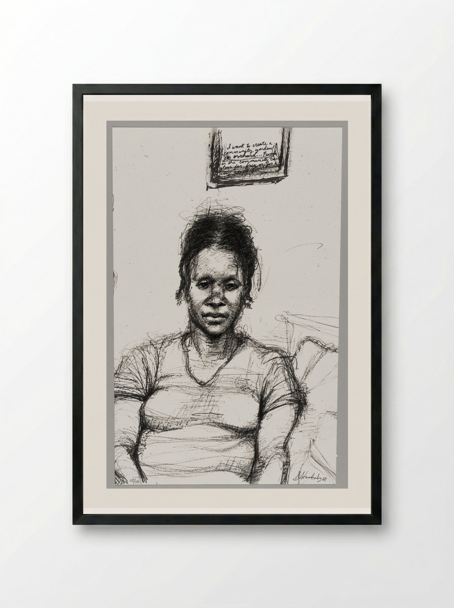 99% NO.55 Letitia - Sedrick Huckaby - Framed Print Black