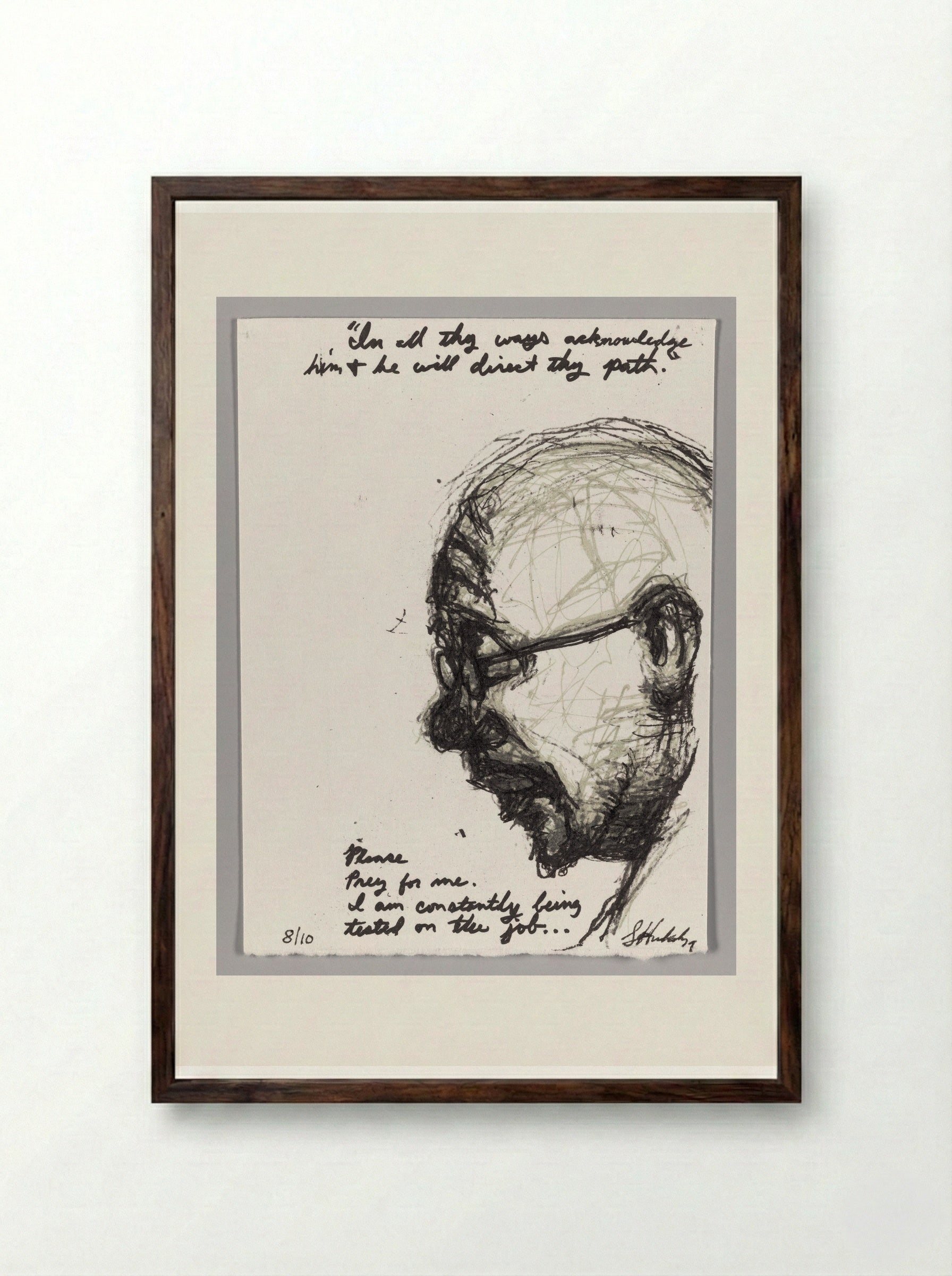 99% NO.34 Telemicus - Sedrick Huckaby - Framed Print Dark Wood