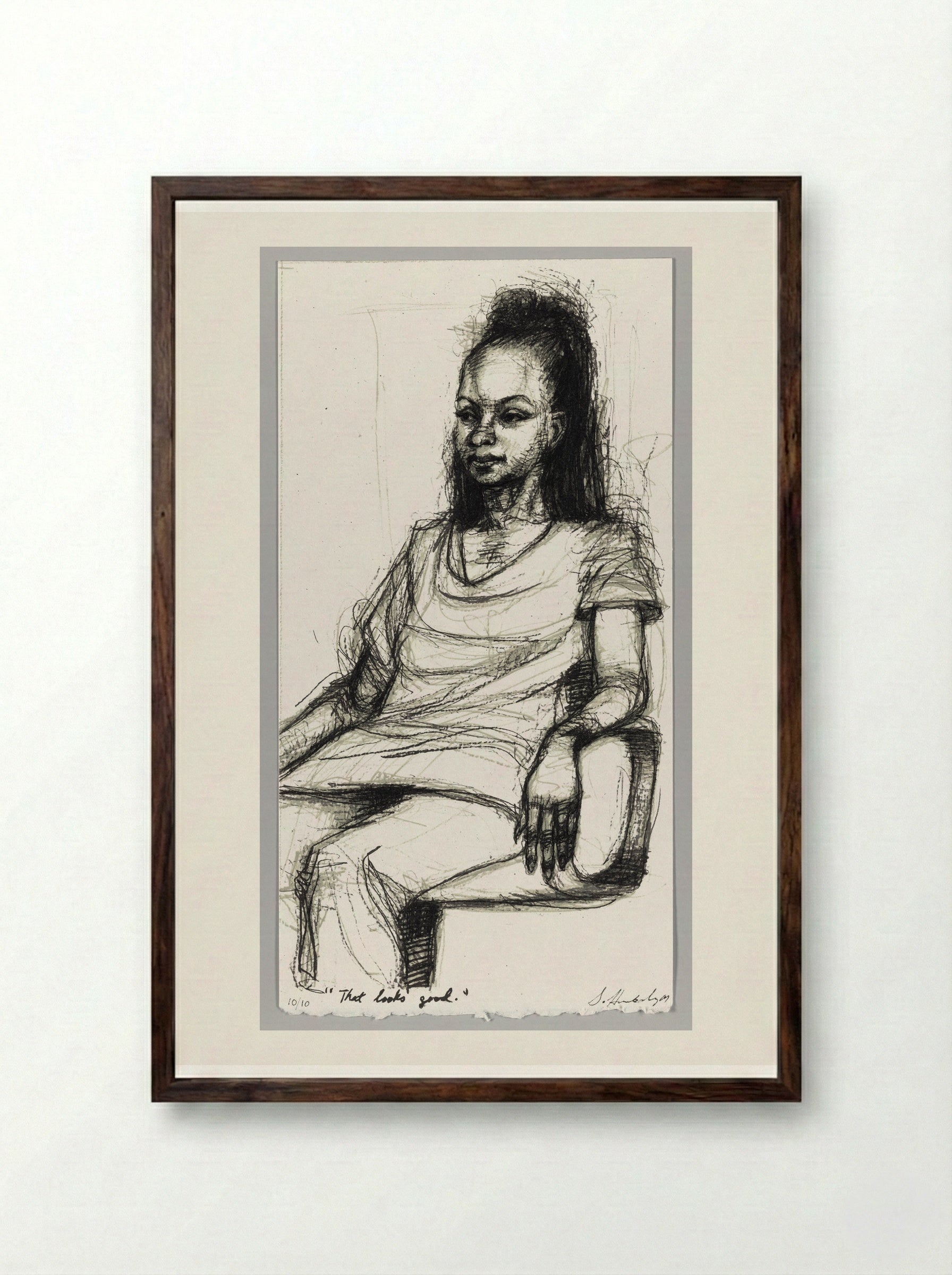 99% NO.62 Trecie - Sedrick Huckaby - Framed Print Dark Wood