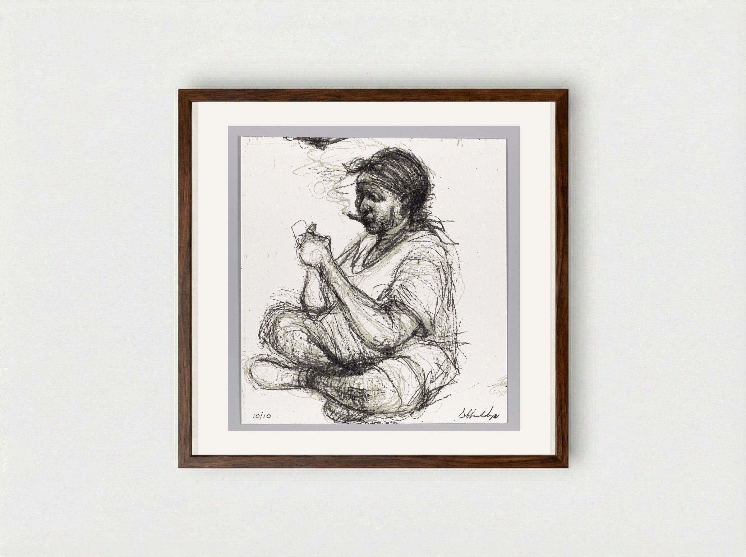 99% NO.35 - Sedrick Huckaby - Framed Print Dark Wood