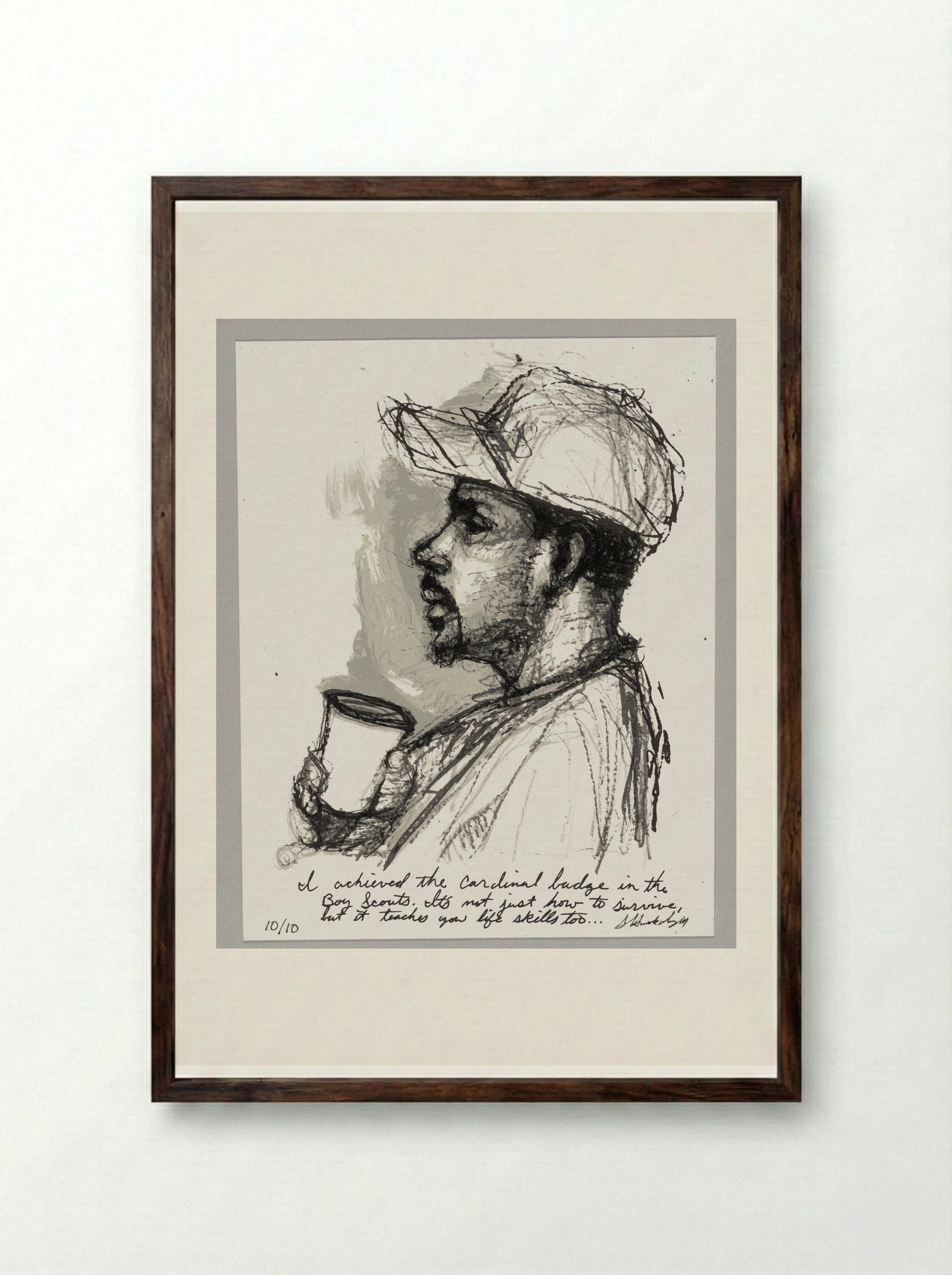 99% NO.1 - Sedrick Huckaby - Framed Print Dark Wood