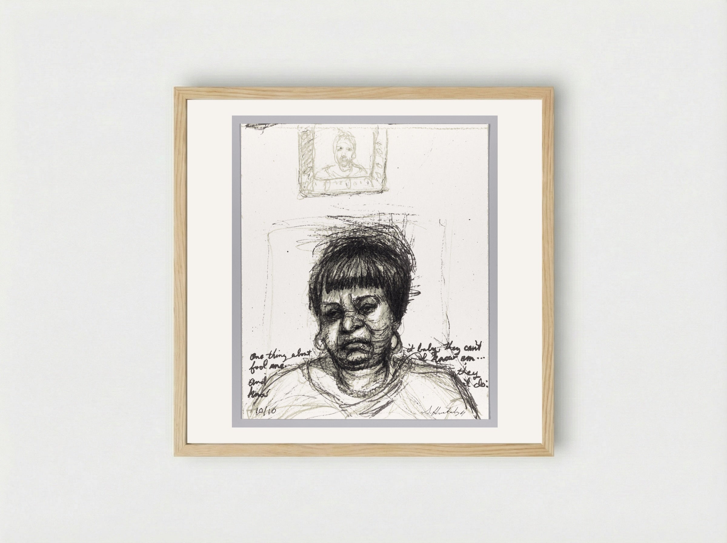99% NO.88 Mary - Sedrick Huckaby - Framed Print Wood