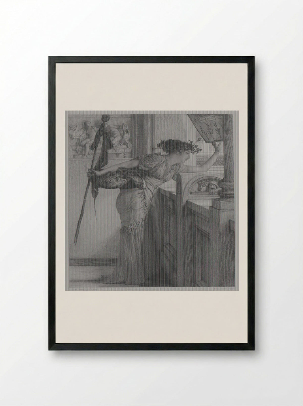 A Bacchante - Auguste Thomas Marie Blanchard - Framed Print Black