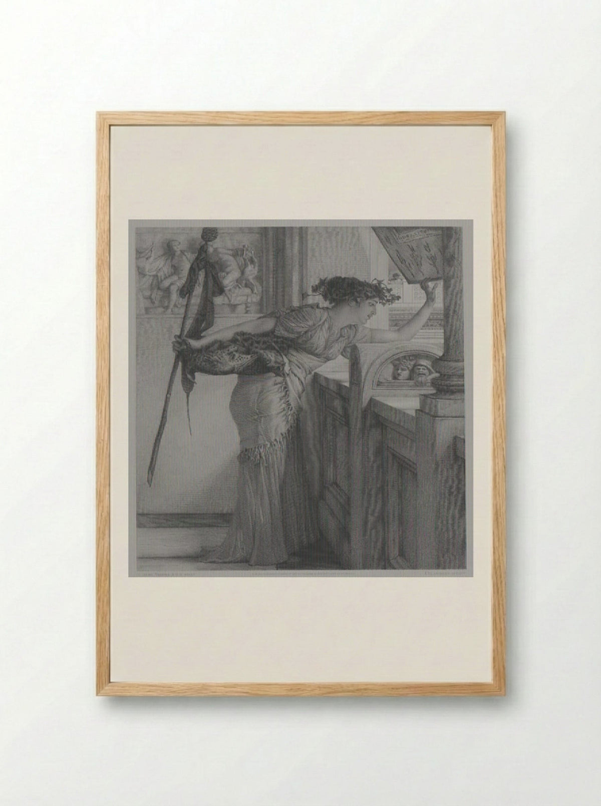 A Bacchante - Auguste Thomas Marie Blanchard - Framed Print Wood