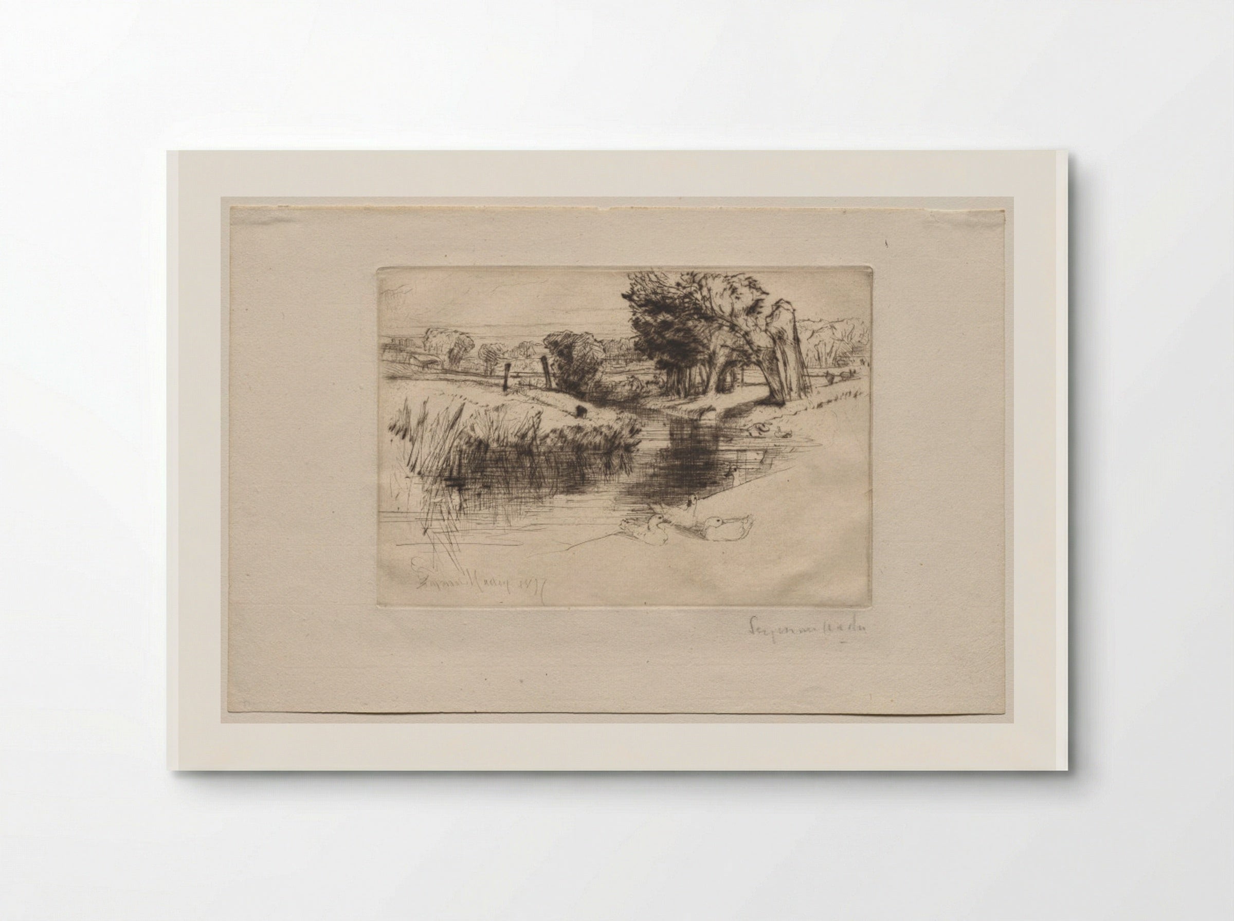 A Backwater - Francis Seymour Haden - Poster