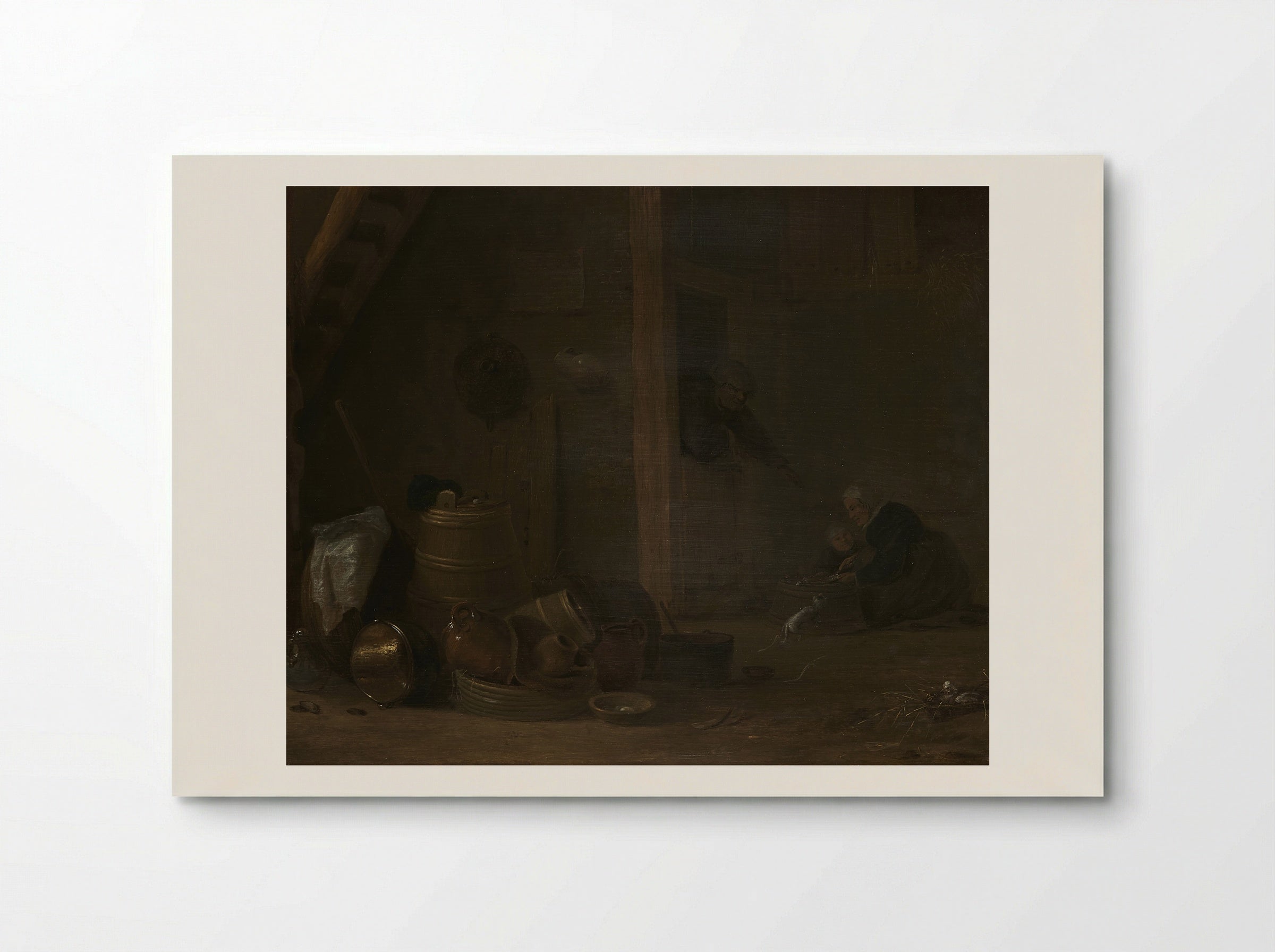 A Barn Interior with Two Goats - Cornelis Saftleven - Poster