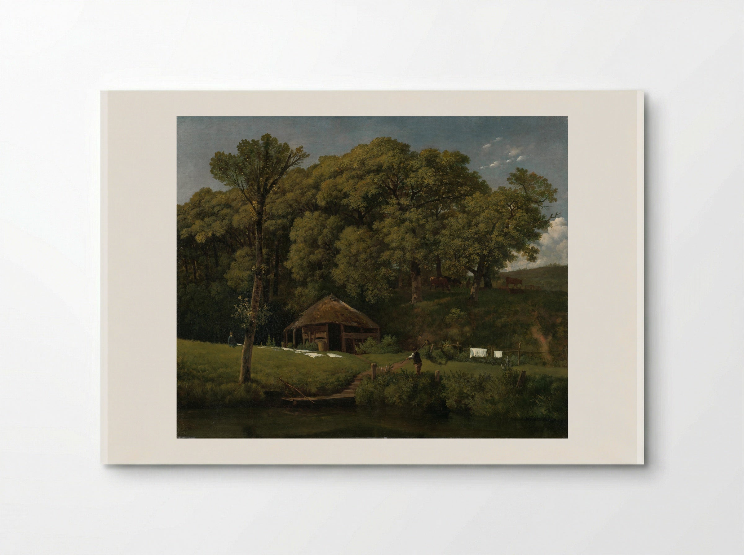 A Barn on the Bank of a Stream in Gelderland - Wouter Johannes van Troostwijk - Poster