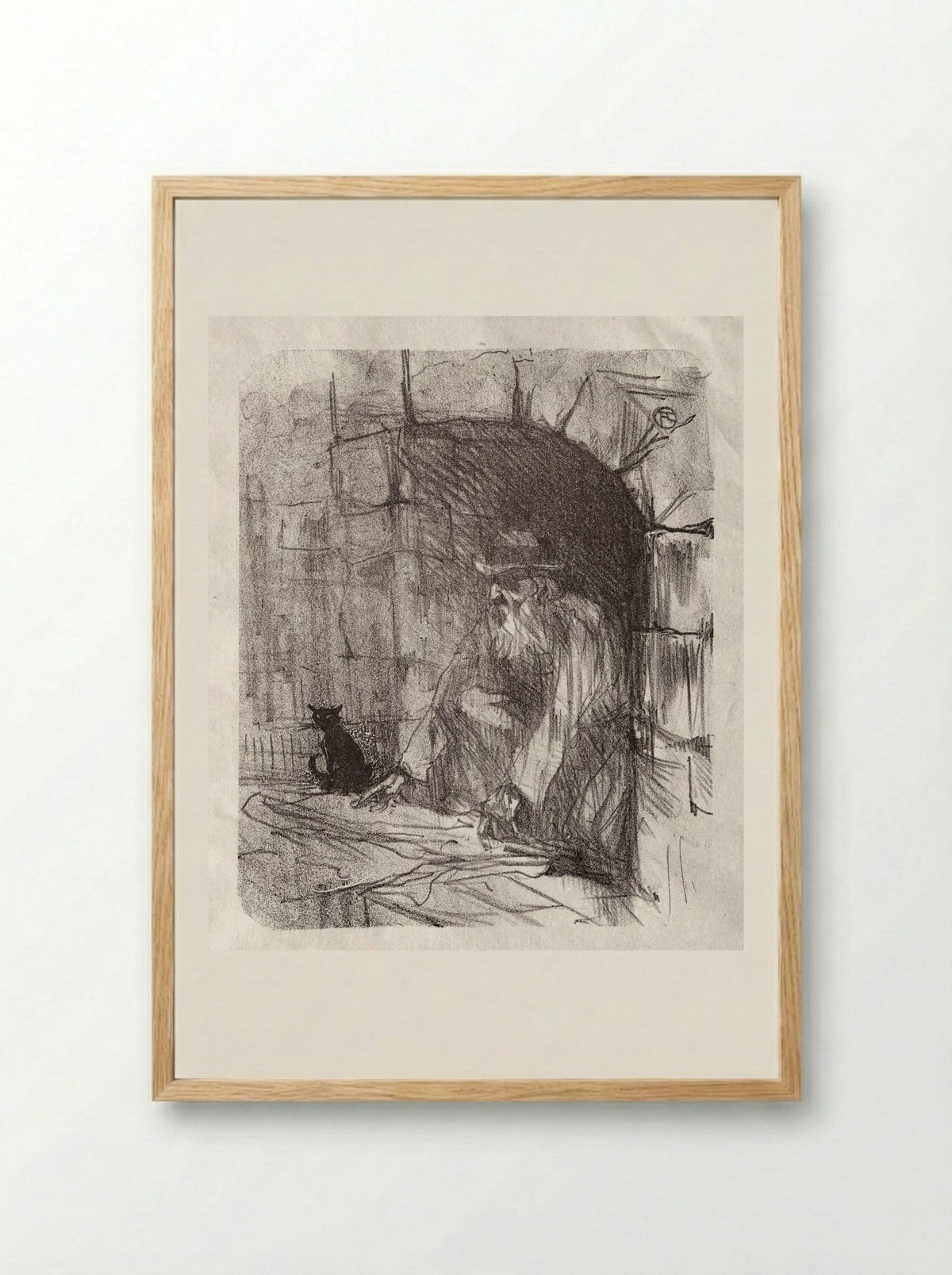 A Basement Shop in Cracow - Henri de Toulouse-Lautrec - Framed Print Wood
