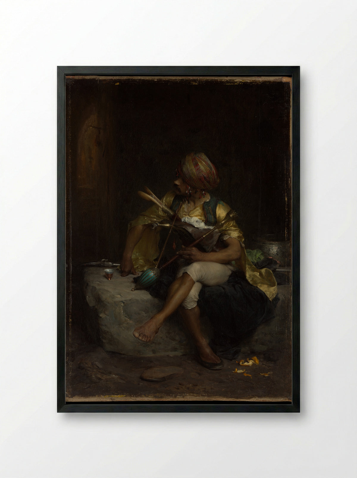 A Bashi-Bazouk - Charles Bargue - Framed Print Black