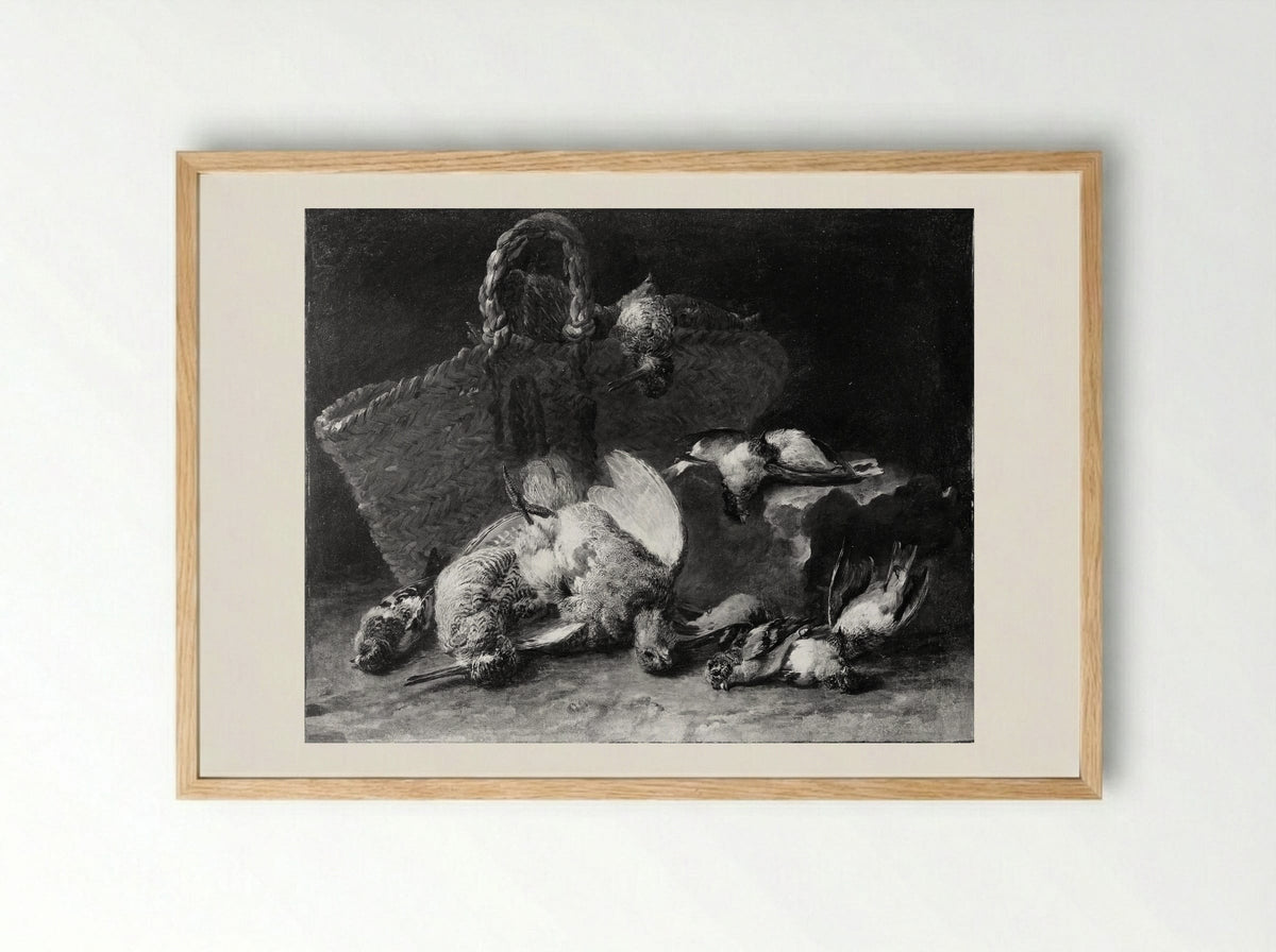 A Basket and Birds - Jan Fyt - Framed Print Wood