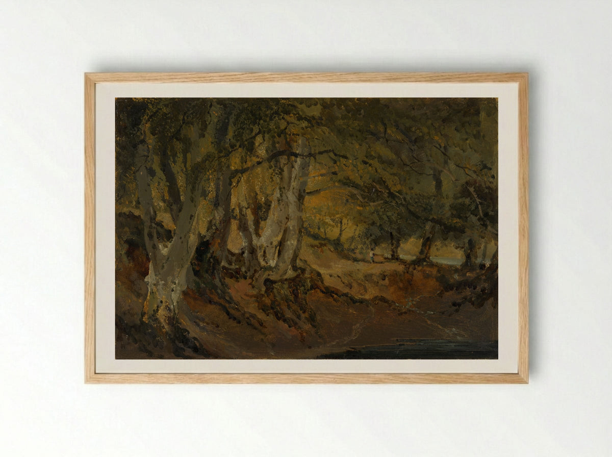 A Beech Wood, Knockholt, Kent - Joseph Mallord William Turner - Framed Print Wood