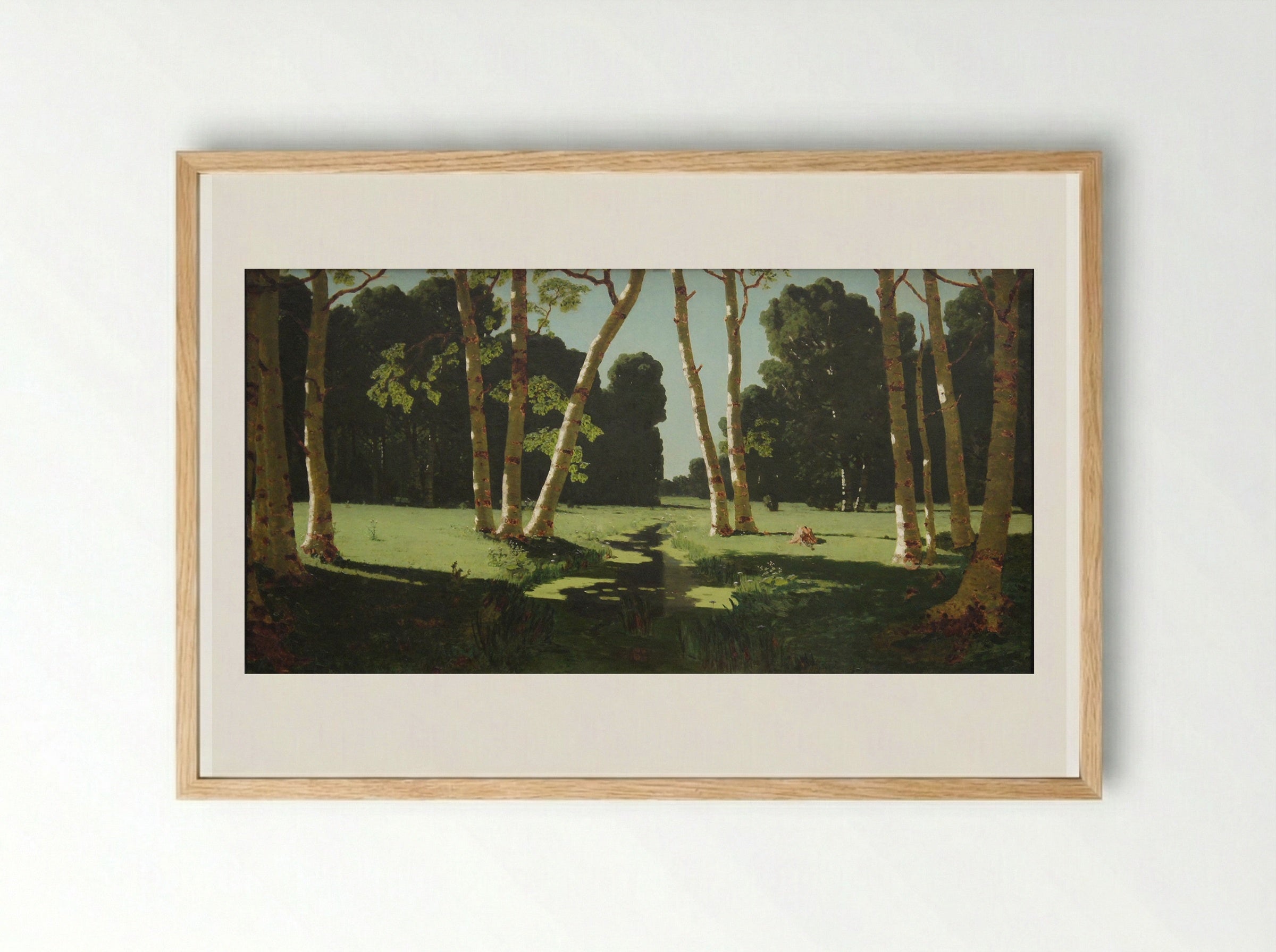 A Birch Grove - Arkhip Kuindzhi - Framed Print Wood