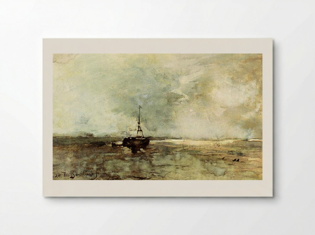 A Bomschuit On The Beach - Johan Hendrik Weissenbruch - Poster