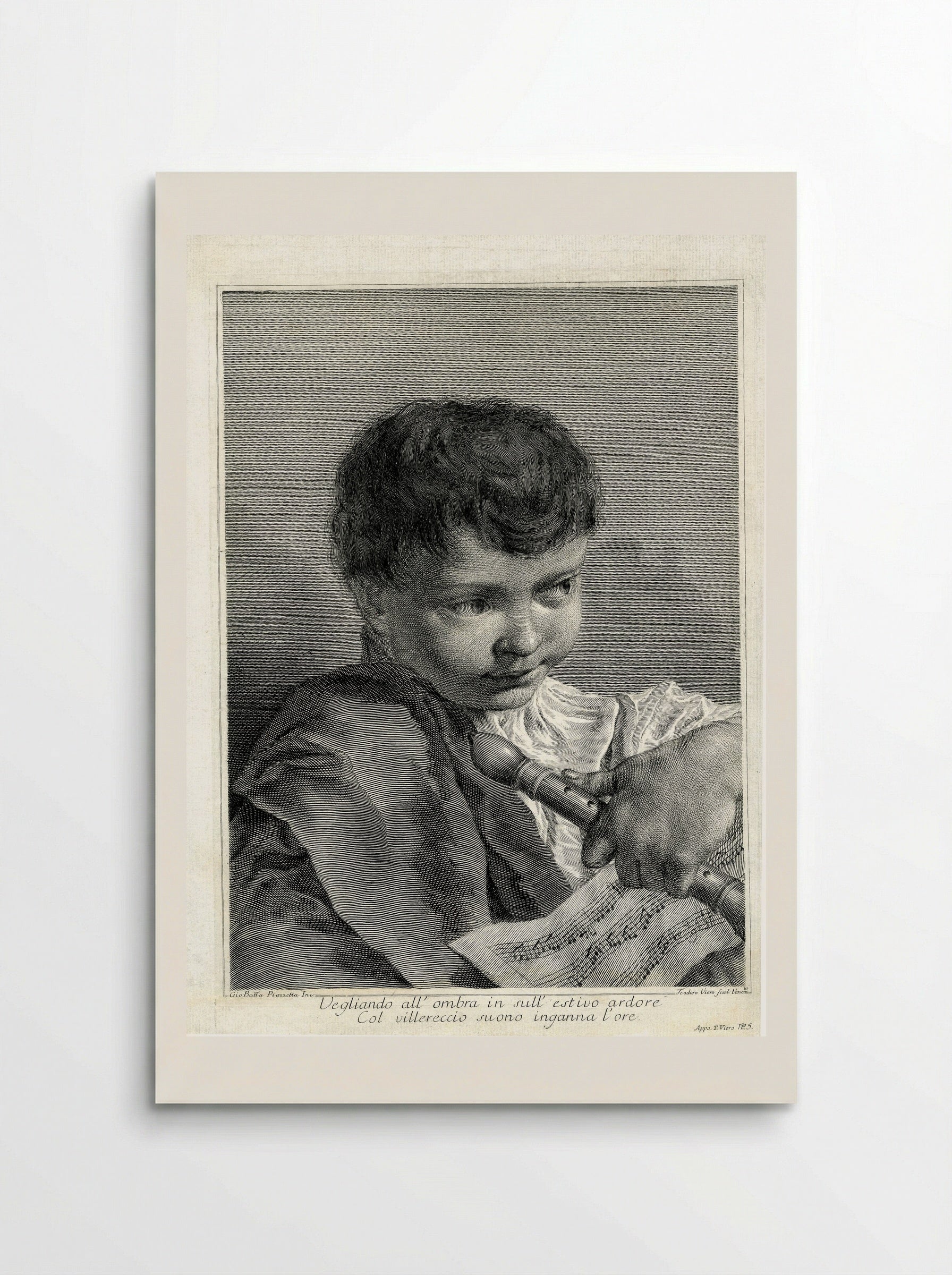 A Boy with a Recorder - Giovanni Battista Piazzetta - Poster