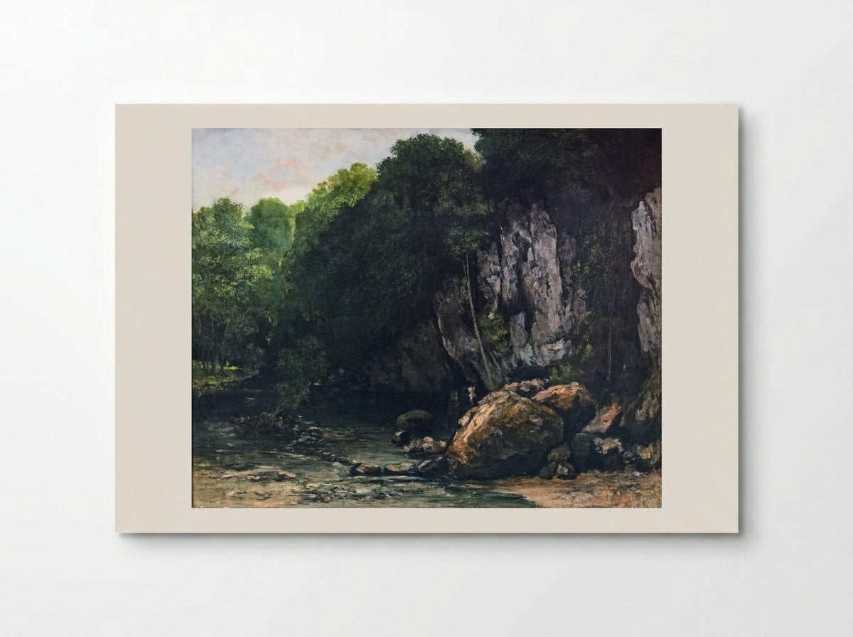 A Brook at Le Puits Noir, near Ornans - Gustave Courbet - Poster