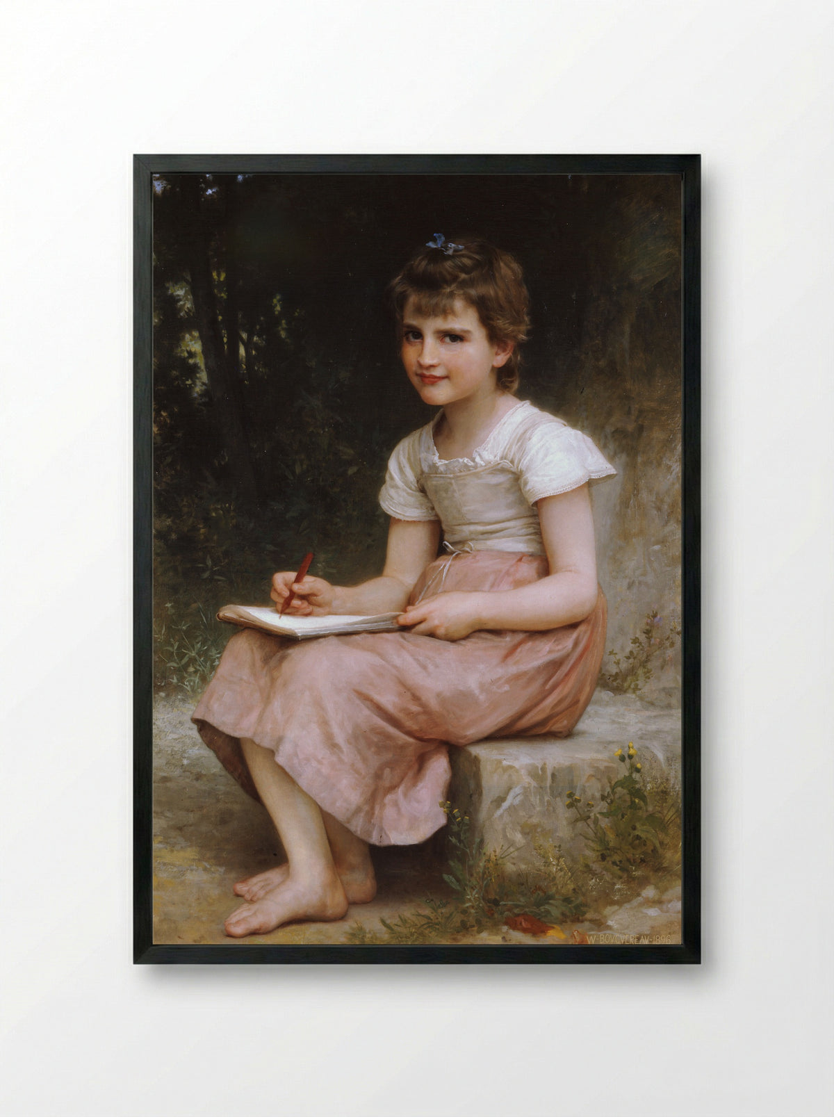 A Calling - William-Adolphe Bouguereau - Framed Print Black