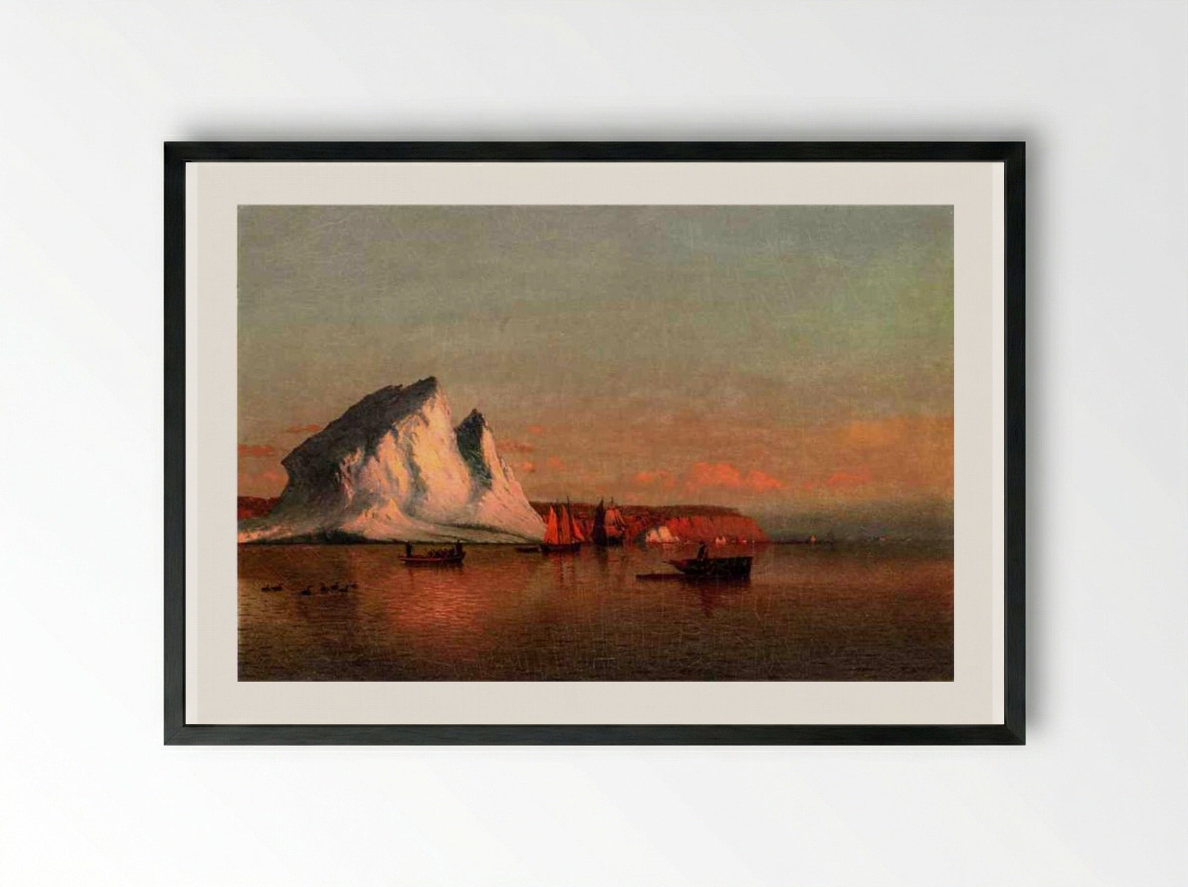 A Calm Afternoon, the Coast of Labrador - William Bradford - Framed Print Black