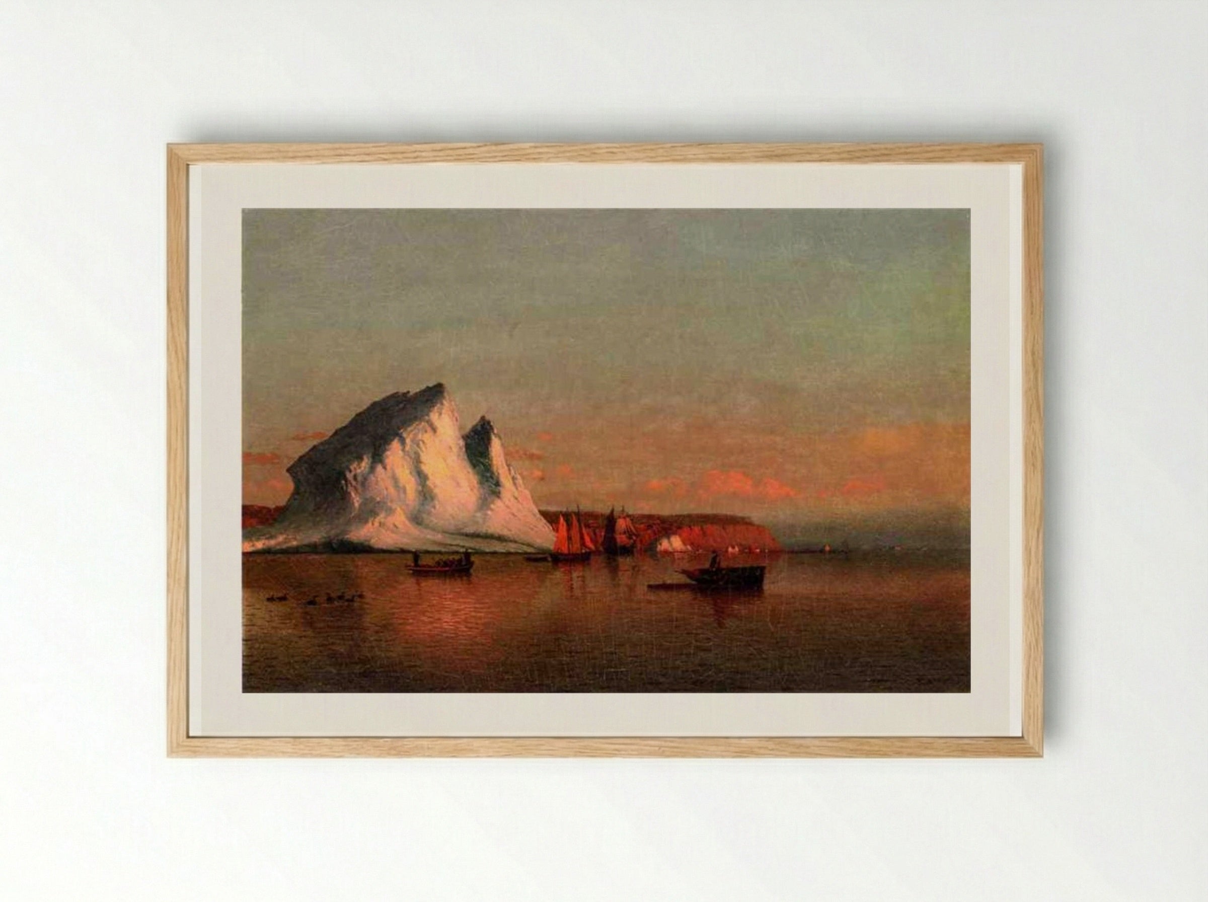 A Calm Afternoon, the Coast of Labrador - William Bradford - Framed Print Wood
