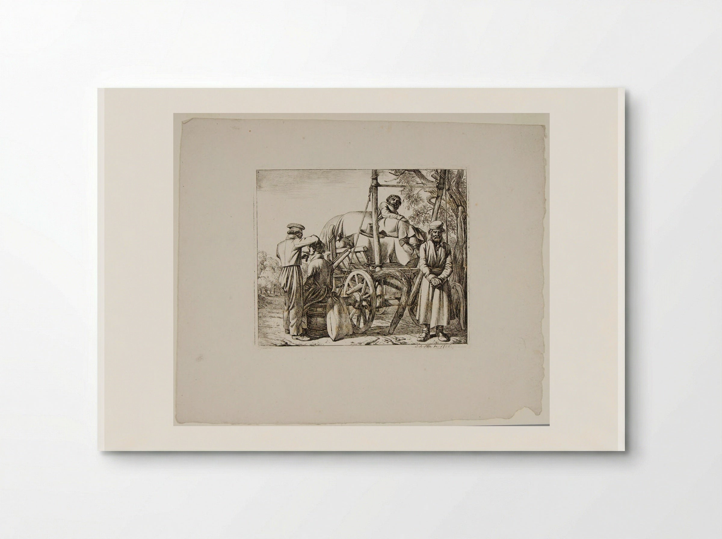 A Camp Barber - Johann Adam Klein - Poster