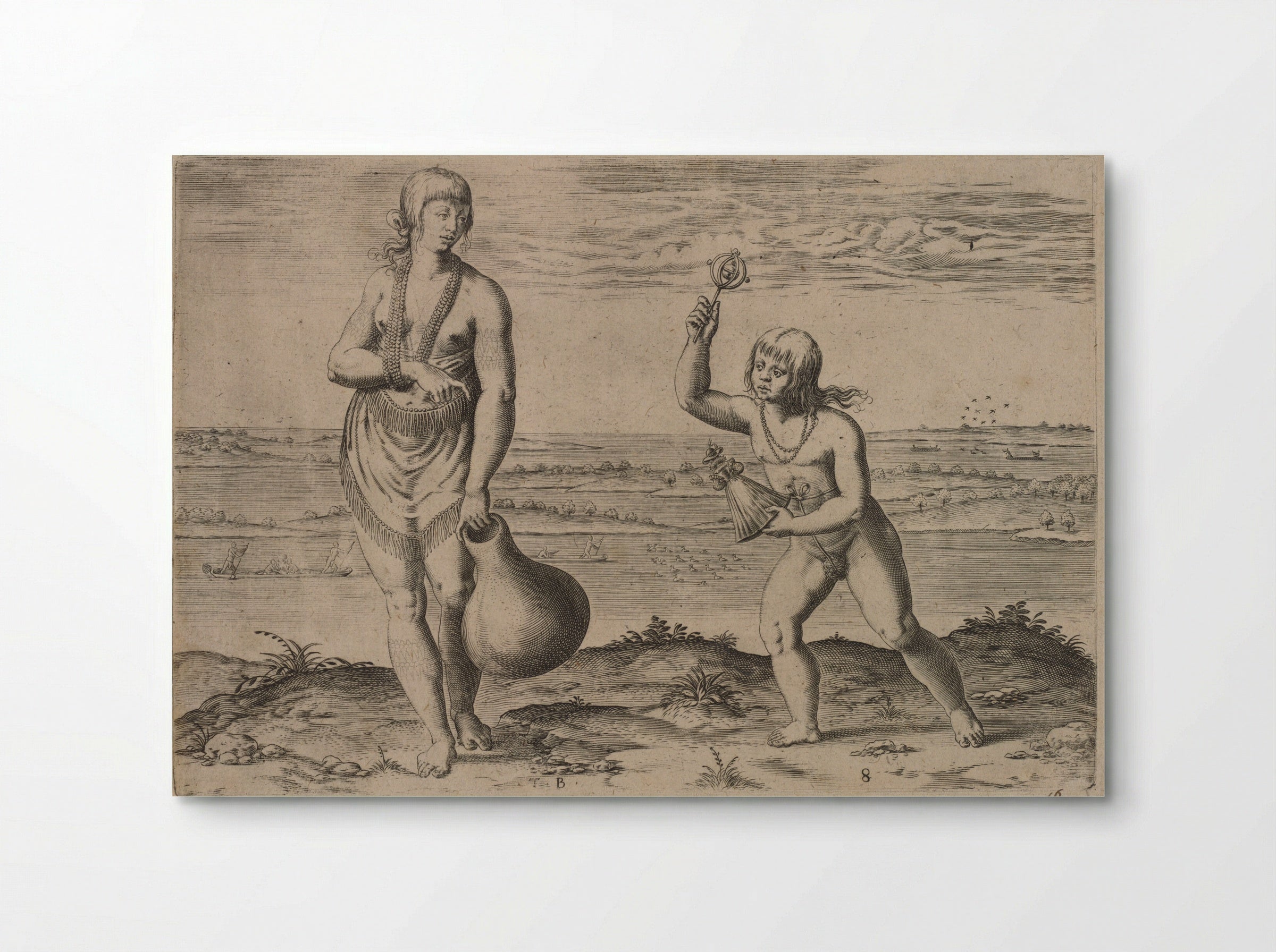 A Chief Lady of Pomeiooc - Theodor de Bry - Poster