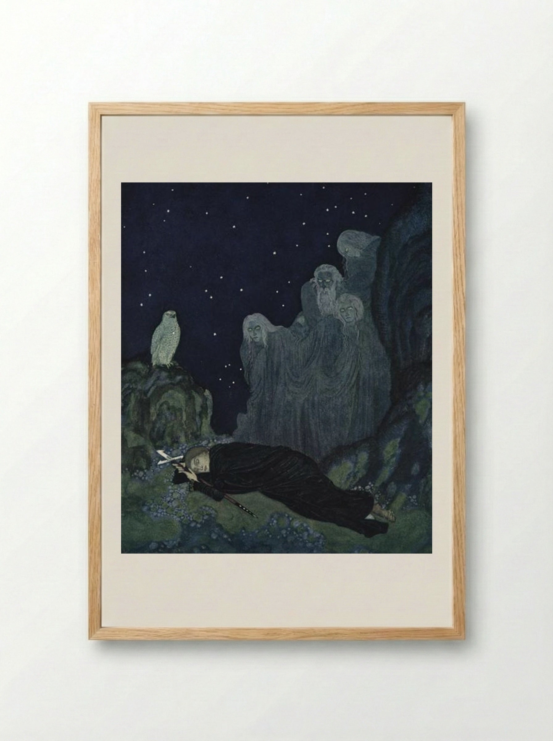 A Circle of Mist - Edmund Dulac - Framed Print Wood